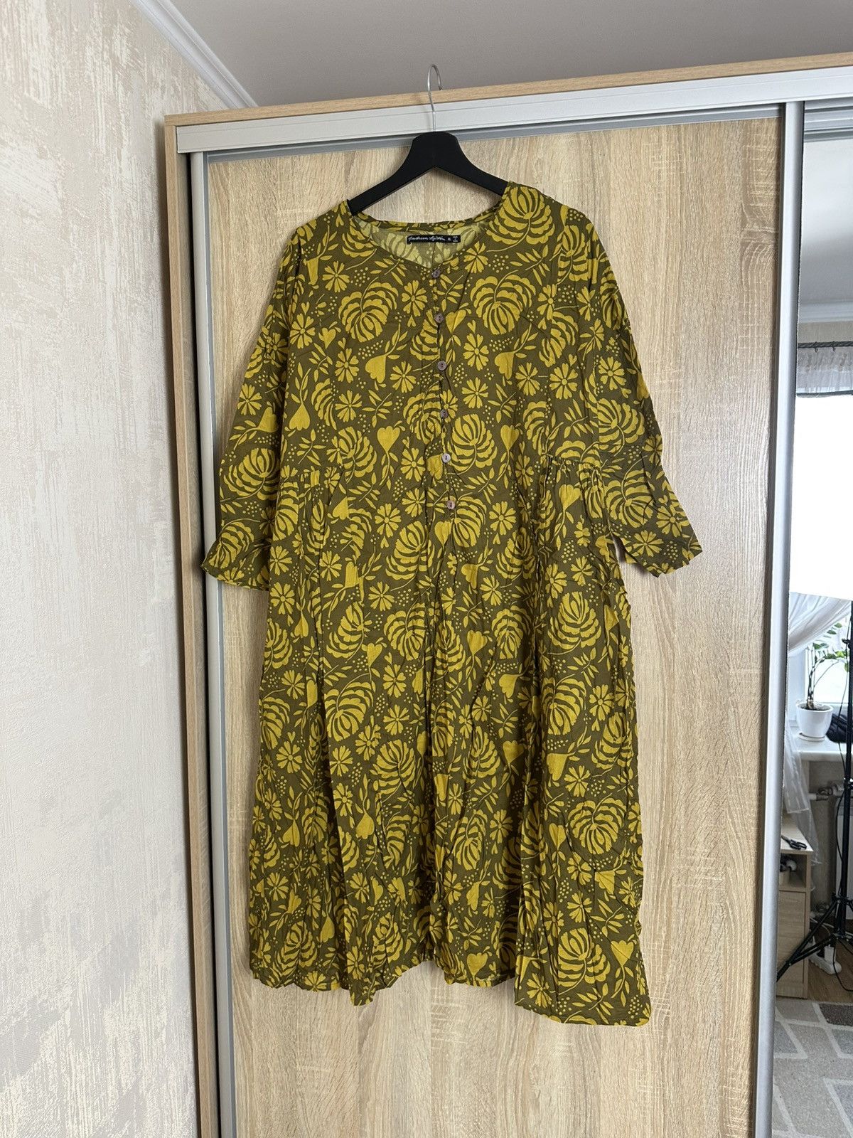 Gudrun Sjoden 🔥 Vintage Gudrun Sjoden Floral Boho Midi Dress Art Print Size XL / US 12-14 / IT 48-50 - 1 Thumbnail