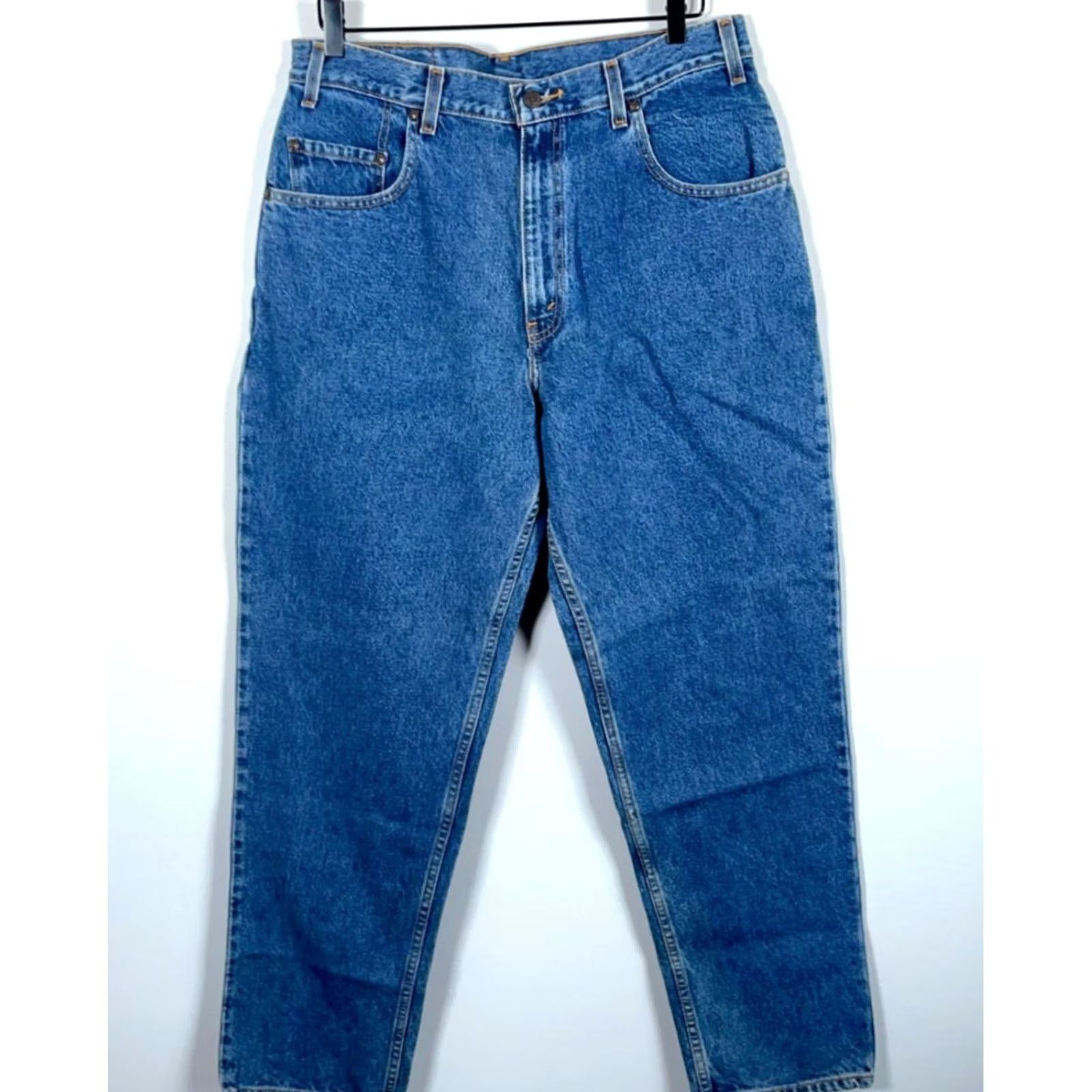 Levi's VINTAGE Levi's Jeans Loose Fit 34 x 32 Blue Denim Brown Tab 90s VTG Mens Straight Baggy 1999 Size US 34 / EU 50 - 2 Thumbnail