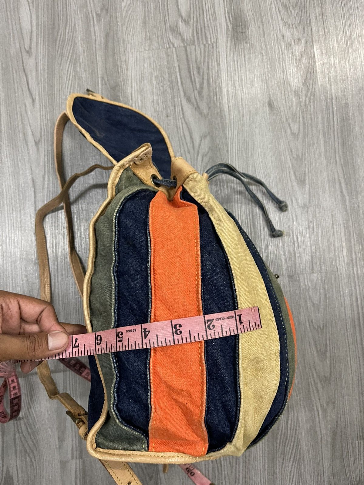 Japanese Brand × Vintage Japan denim Pumpkin Rucksack Bag Size ONE SIZE - 19 Thumbnail