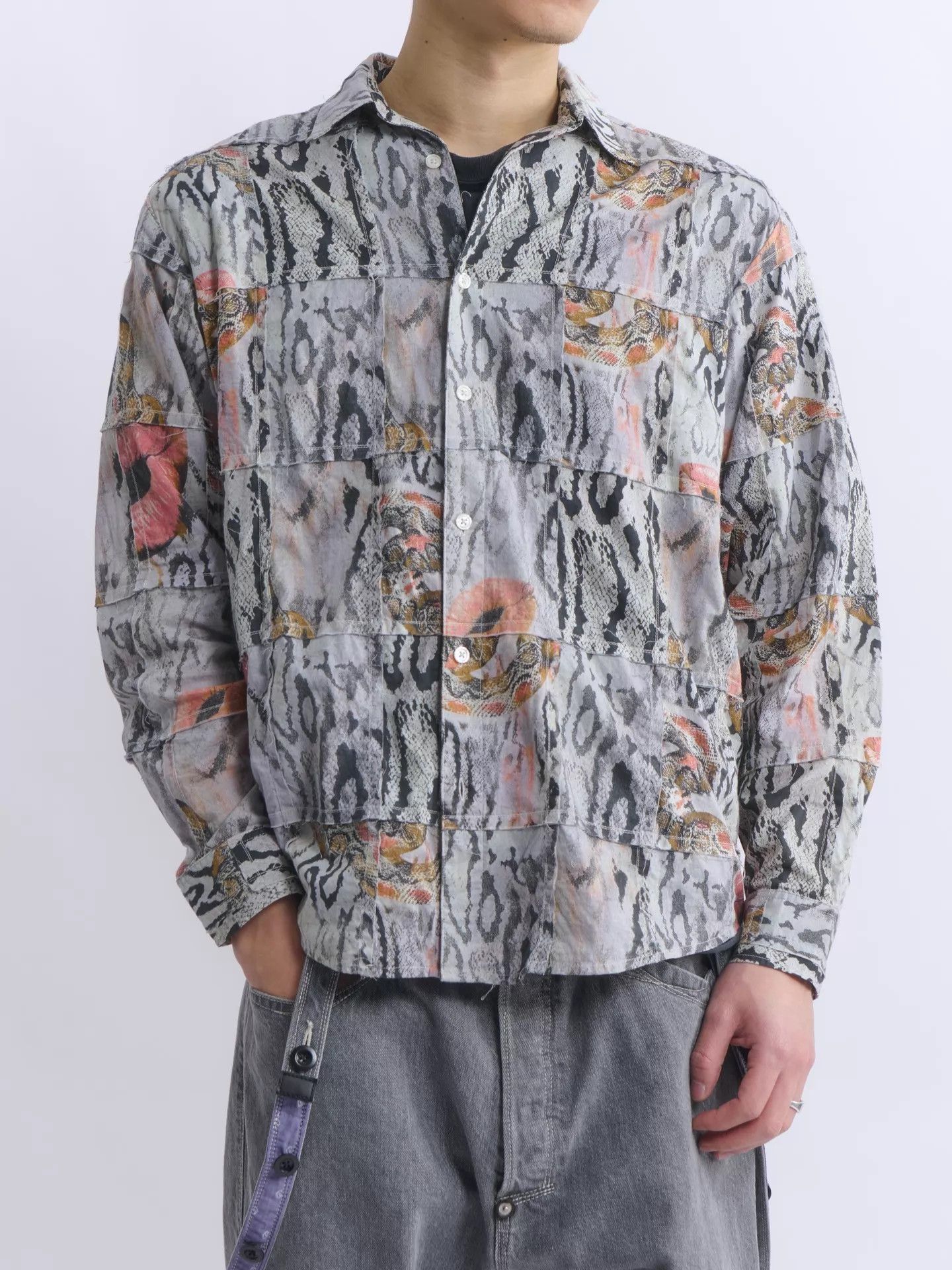 Supreme Supreme × Martine Rose 24AW Snake Print Paneled Shirt Size US M / EU 48-50 / 2 - 1 Thumbnail