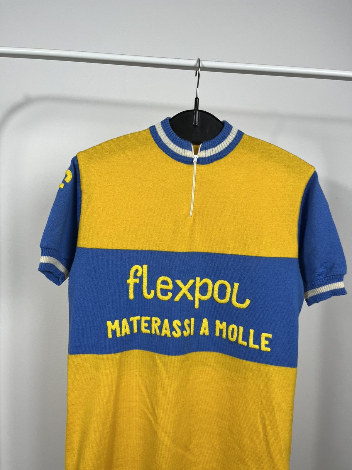 Other Vintage Flexpol Wool Cycling Jersey Yellow Blue Zip Size 48 Size US M / EU 48-50 / 2 - 3 Thumbnail