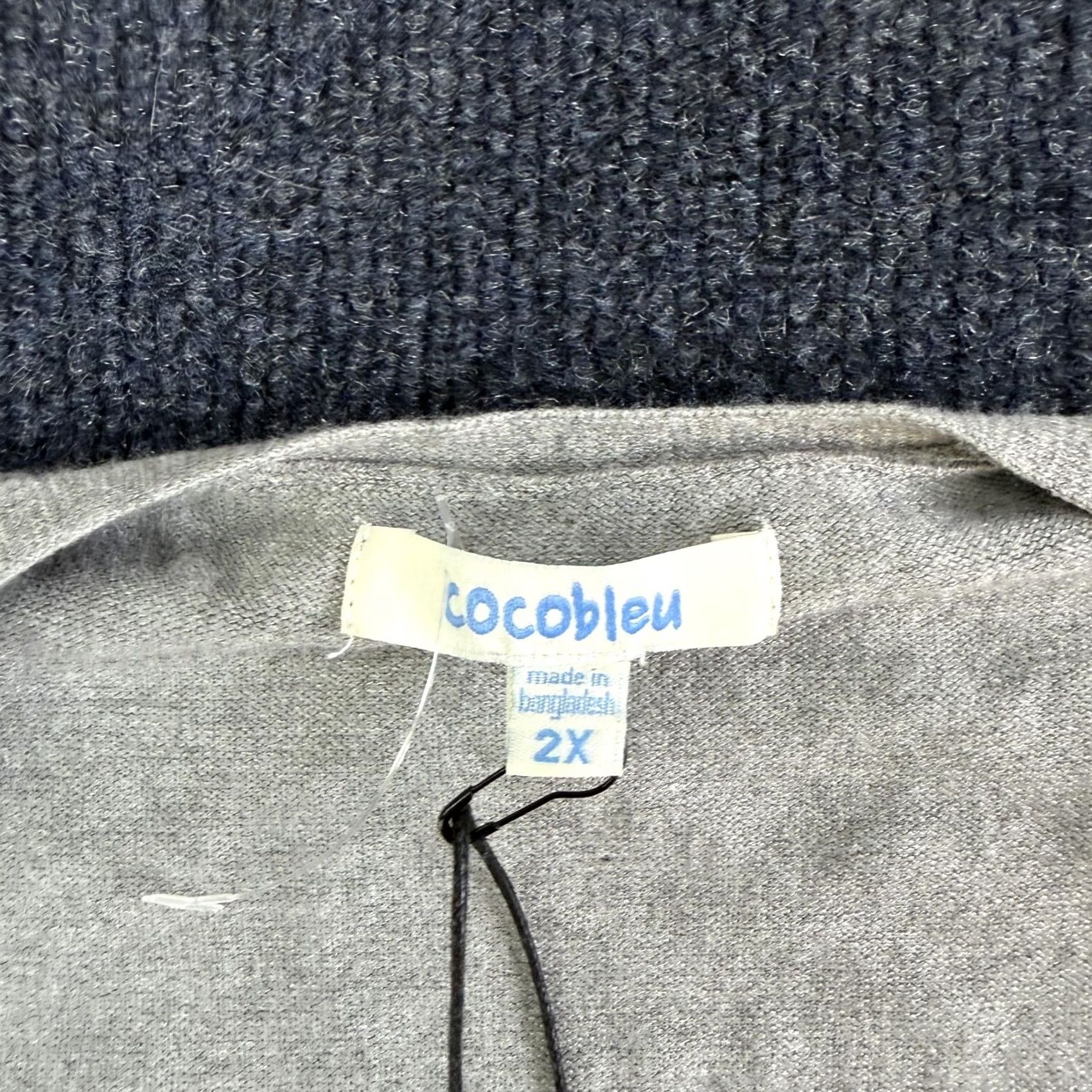 Vintage VINTAGE Cocobleu Wrap Sweater Womens 2X Gray V Neck Belted Open Front Lightweight Knit Size XXL / US 16-18 / IT 52-54 - 4 Thumbnail