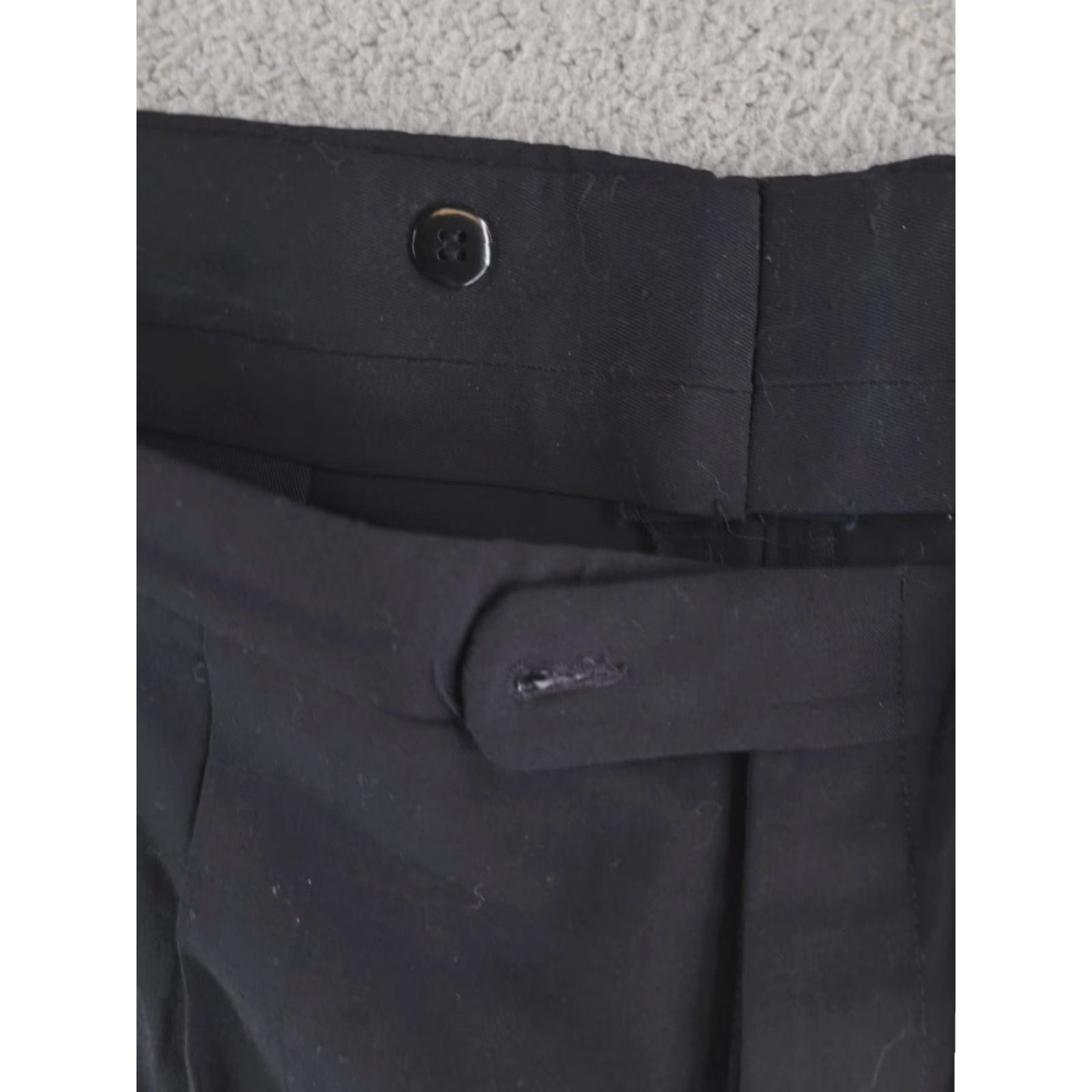 Vintage Unbranded 100% Wool Dress Pants Mens 36x30 Black Pleated Wool Dress Pants Mens 36 Black Size US 36 / EU 52 - 4 Thumbnail