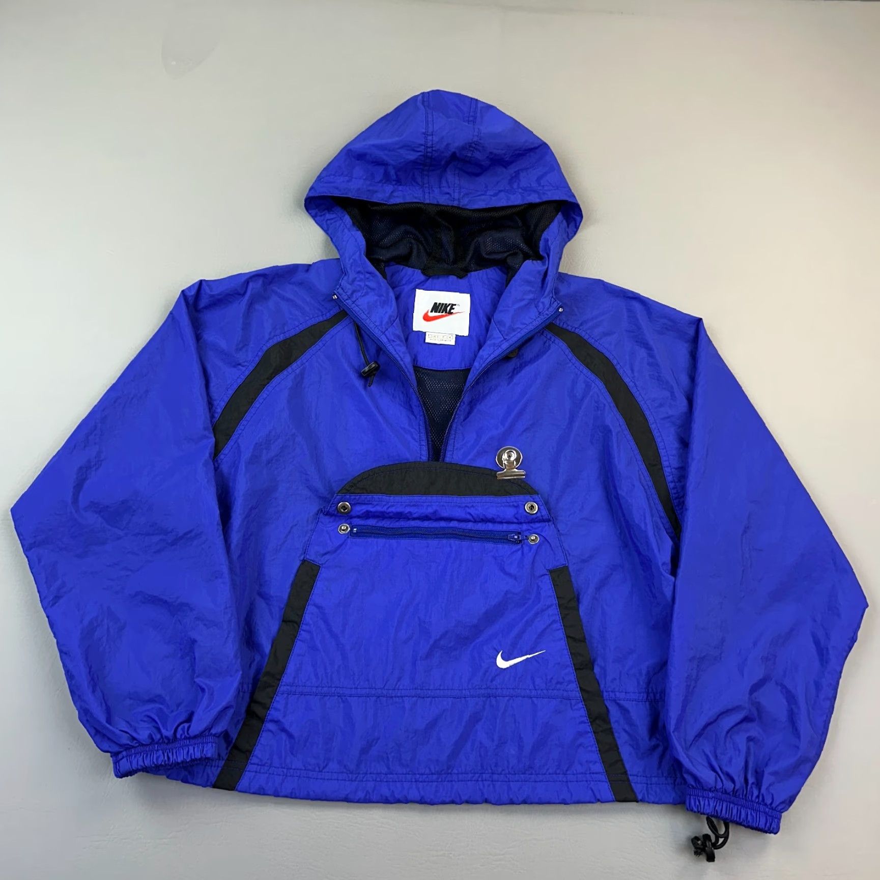 Nike VINTAGE Nike Anorak Jacket Women's Small 1/2 Zip Lightweight Windbreaker 90s Size M / US 6-8 / IT 42-44 - 2 Thumbnail