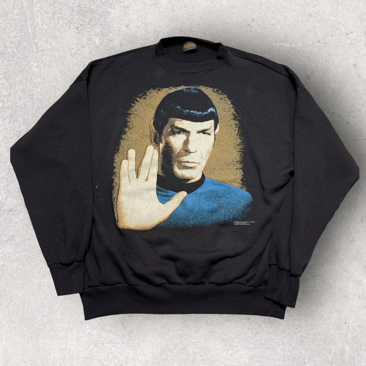 image of Changes x Vintage Star Trek Spock Sweatshirt in Black, Men's (Size XL)