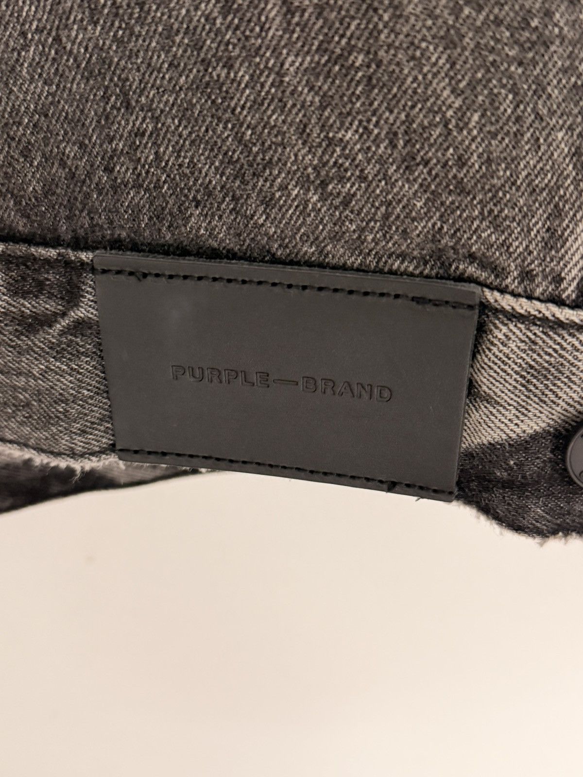 Purple Brand Purple Brand Men's Embroidered Grey Denim Jacket Size US M / EU 48-50 / 2 - 5 Thumbnail