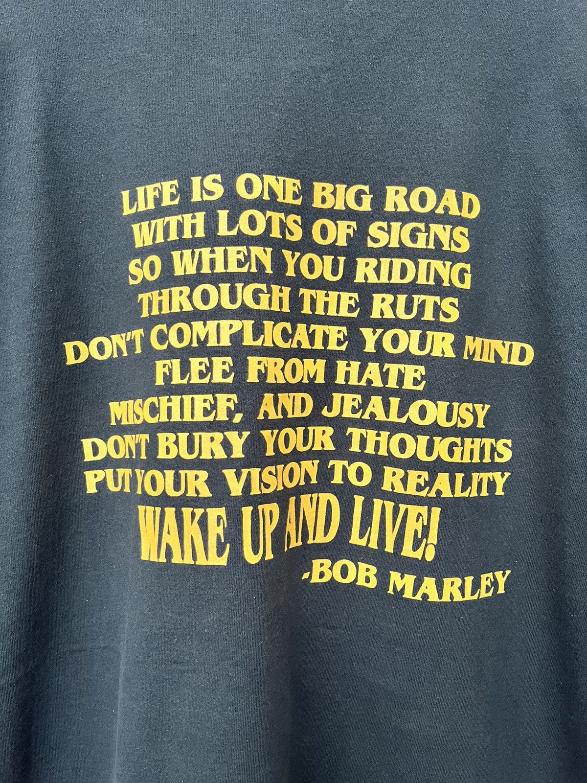 Vintage Vintage Bob Marley Wake Up And Live T Shirt Size US XXL / EU 58 / 5 - 5 Thumbnail