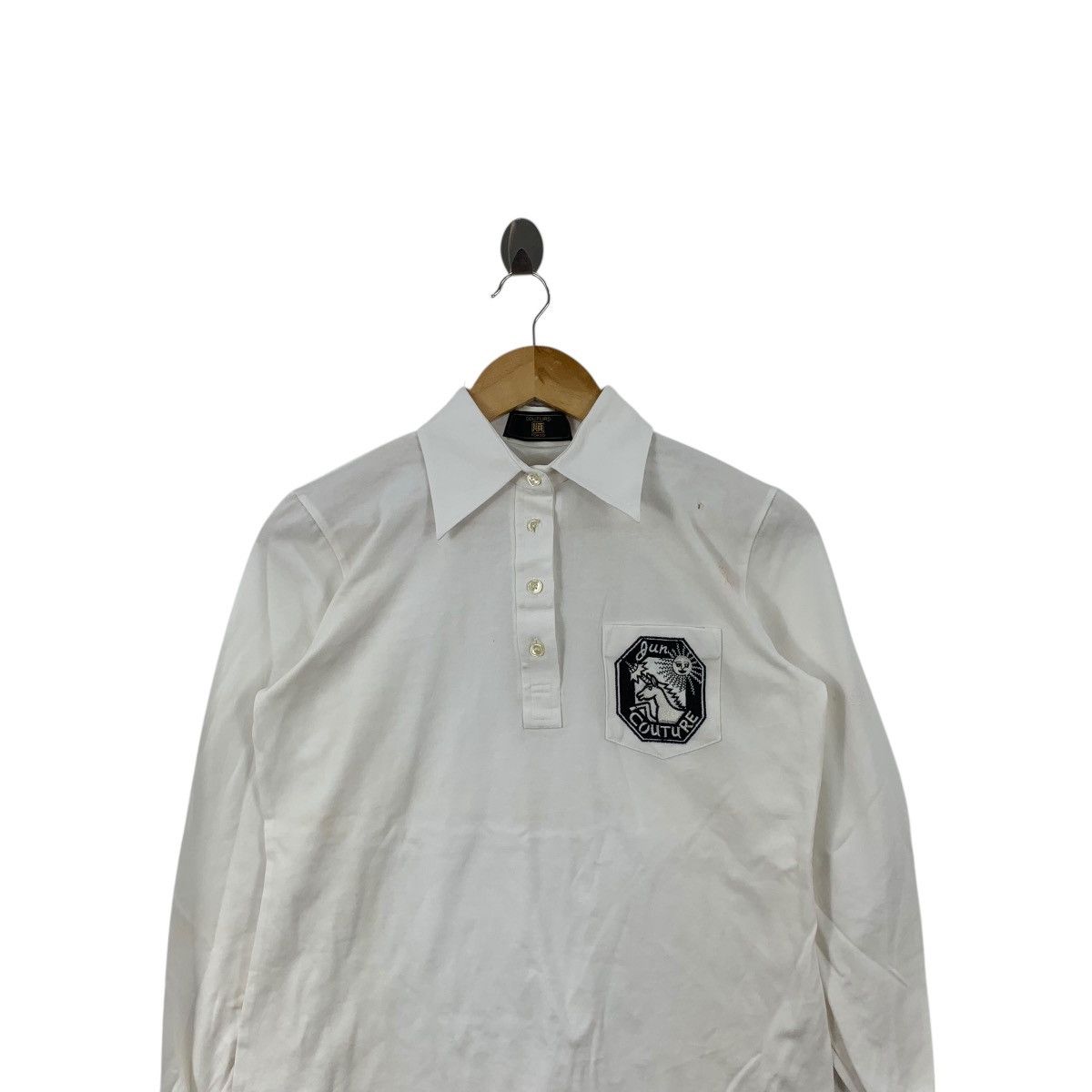 Vintage Vintage JUN COUTURE TOKYO Collection Unicorn Polo Tee Shirt Size S / US 4 / IT 40 - 2 Thumbnail