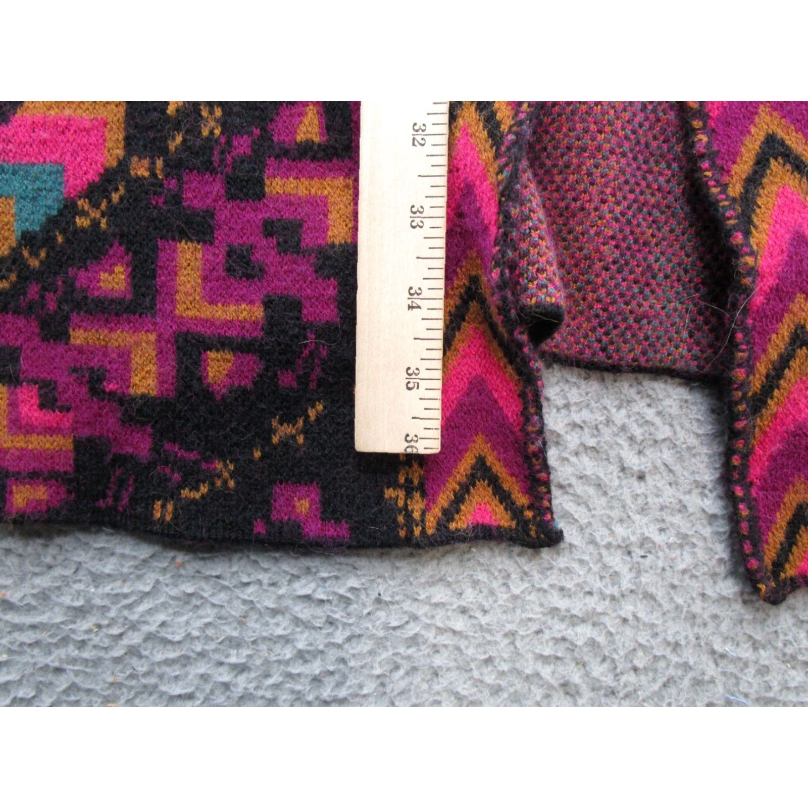Anthropologie Farm Anthropology Cardigan XL Multicolor Aztec Southwestern Navajo Open Front Read Women Size XL / US 12-14 / IT 48-50 - 6 Thumbnail