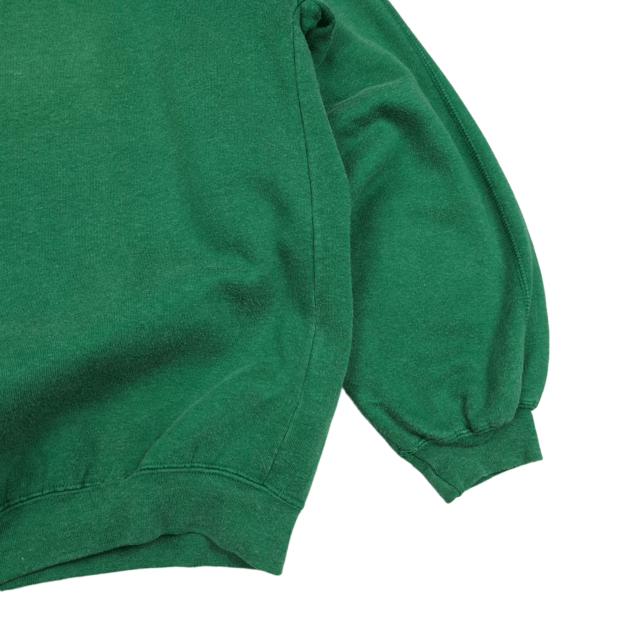 Fruit Of The Loom × Russell Athletic × Vintage 💎 Vintage Blank Basic Boxy Green Sweatshirt Crewneck Size US L / EU 52-54 / 3 - 4 Thumbnail