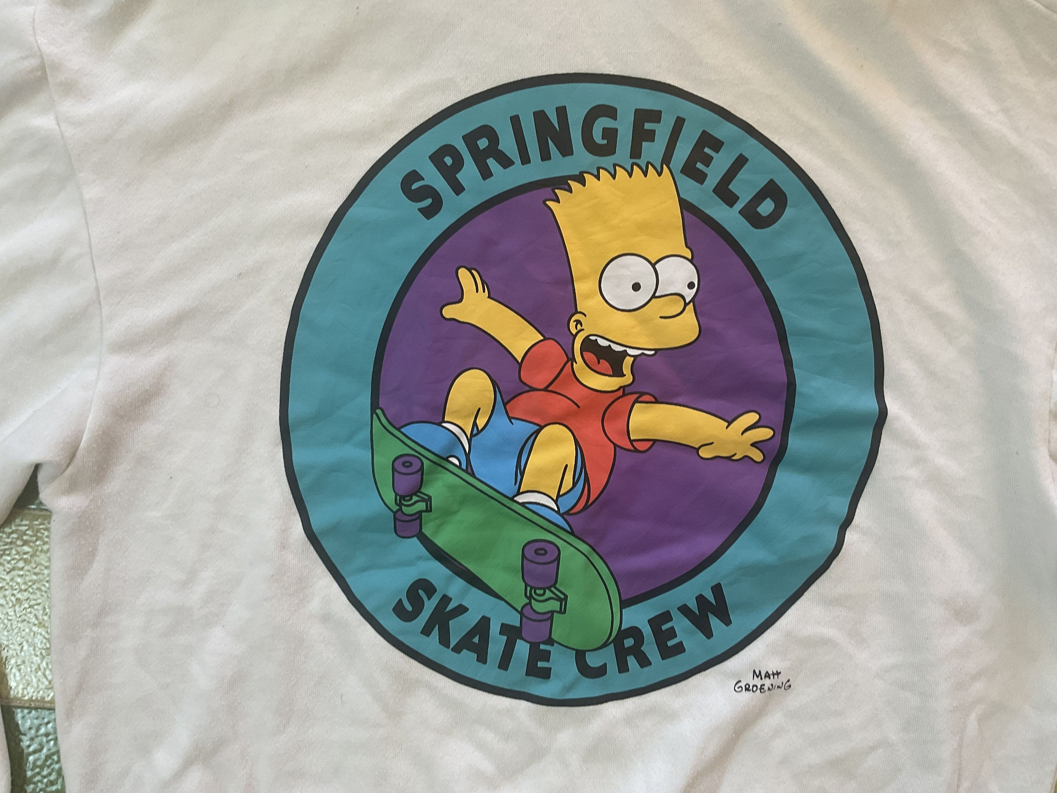 Cartoon Network Bart Simpson Springfield Skate Crew Hooded Pullover Size US L / EU 52-54 / 3 - 4 Thumbnail
