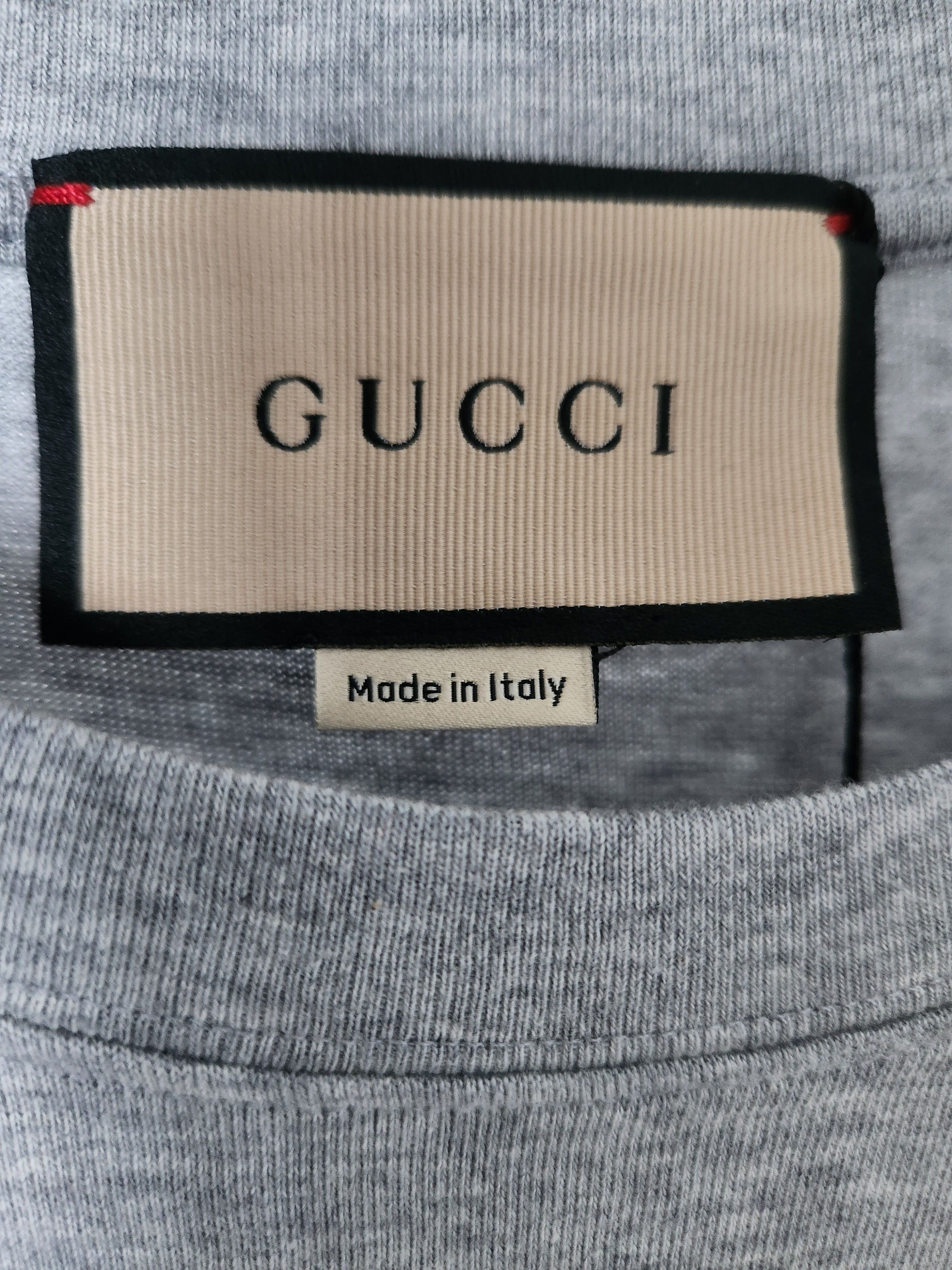 Gucci Gucci Oversized Embodiery Short Sleeve Grey T Shirt Size US S / EU 44-46 / 1 - 6 Thumbnail