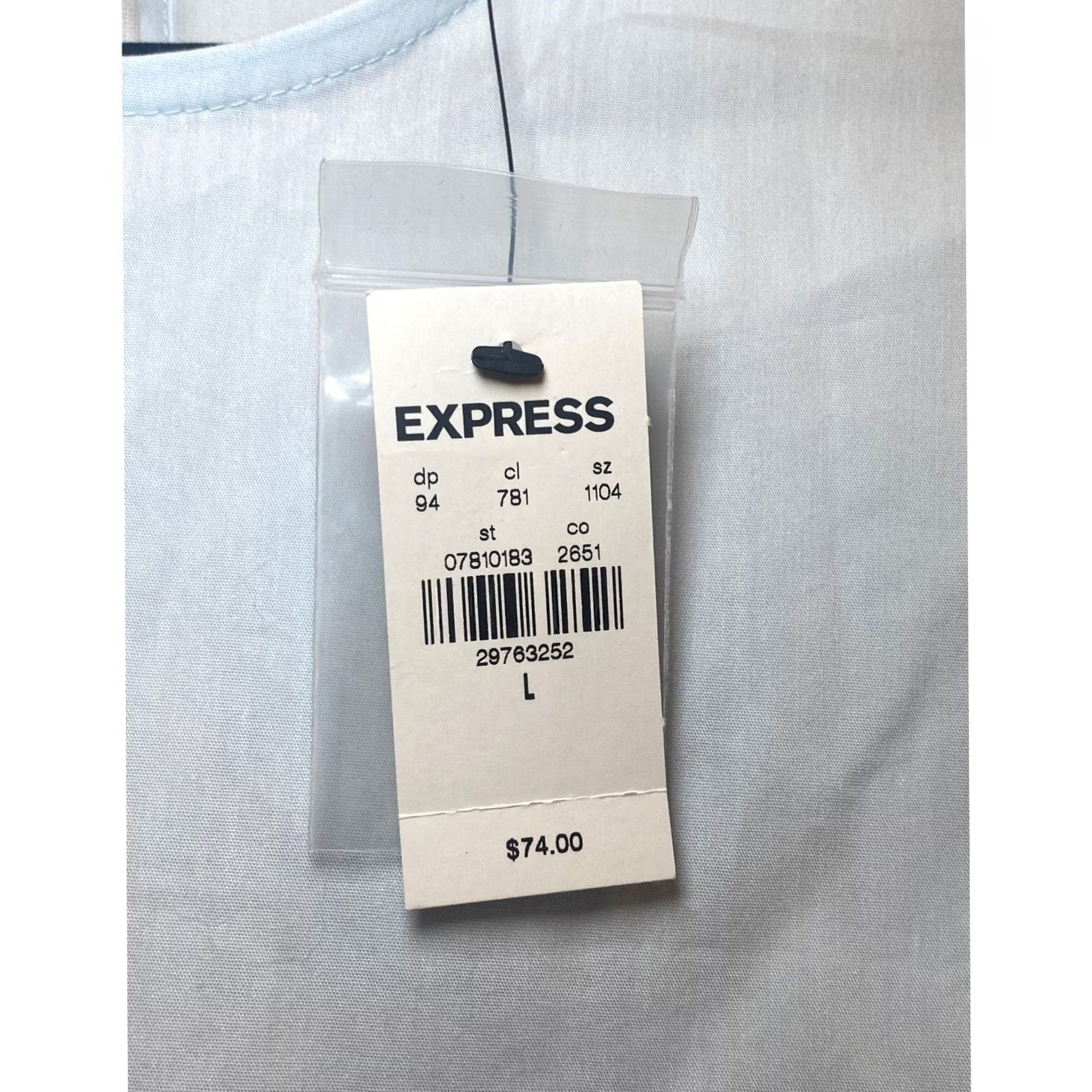 Express NWT Express Light Blue Puffy Short Sleeve Tiered Dress - Size Large Size 36" / US 14 / IT 50 - 3 Thumbnail