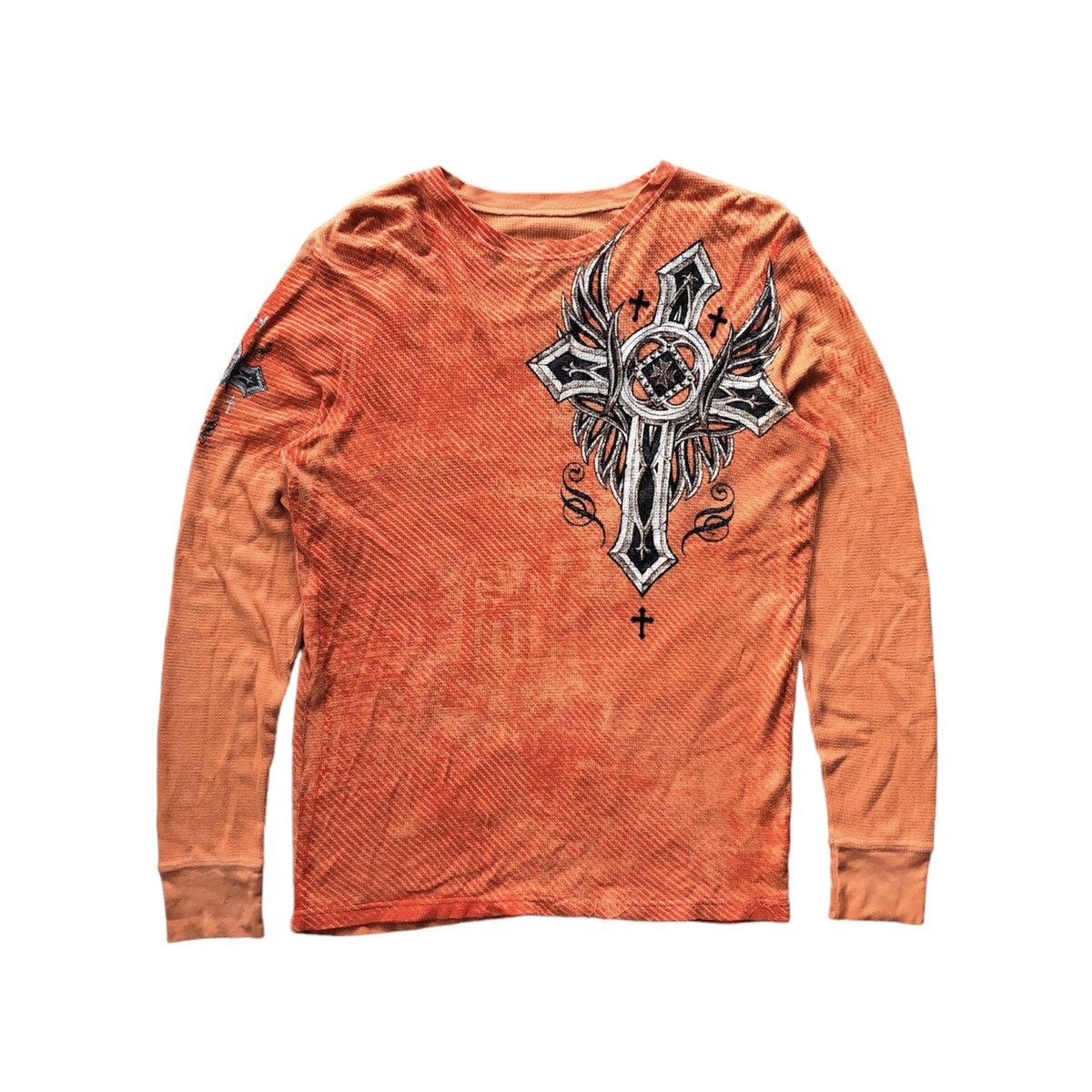 Affliction Raw state vtg y2k redemption cross logo long sleeve shirt Size US M / EU 48-50 / 2 - 2 Thumbnail