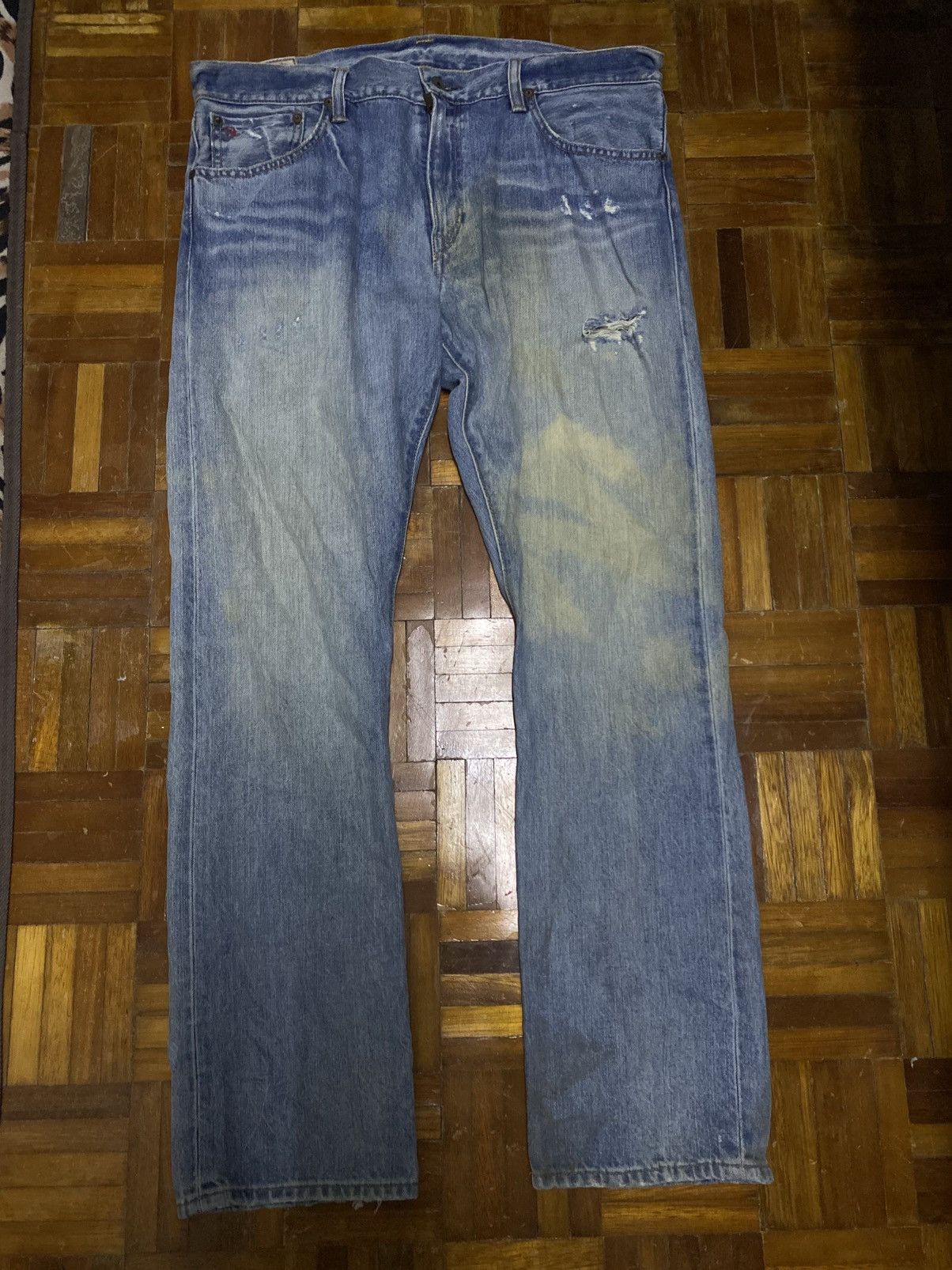 Polo Ralph Lauren × Vintage Vintage Denim Polo Ralph Lauren 90s distressed Size US 37 - 1 Thumbnail