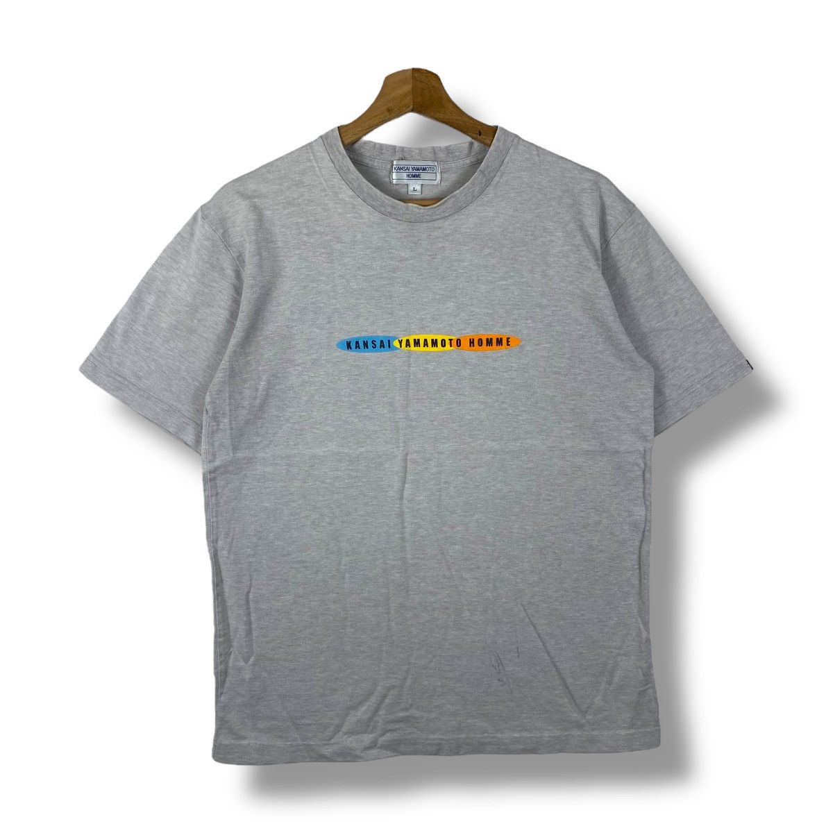 Designer × Kansai Yamamoto × Vintage Vintage 90's KANSAI YAMAMOTO HOMME Logo Tee Shirt Large Size US L / EU 52-54 / 3 - 1 Thumbnail
