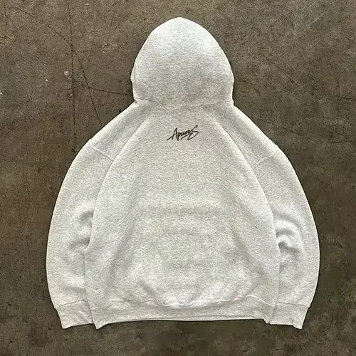 VIBE Grey retro letter print hoodie y2k Size US M / EU 48-50 / 2 - 8 Thumbnail