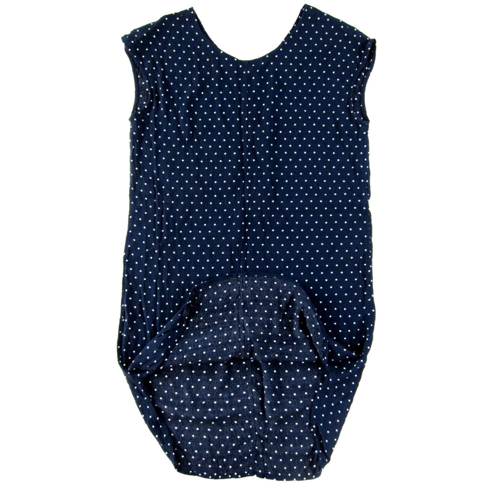 Madewell Madewell Navy Blue White Polka Dot Cap Sleeve Tunic Shift Dress Small Size S / US 4 / IT 40 - 6 Thumbnail