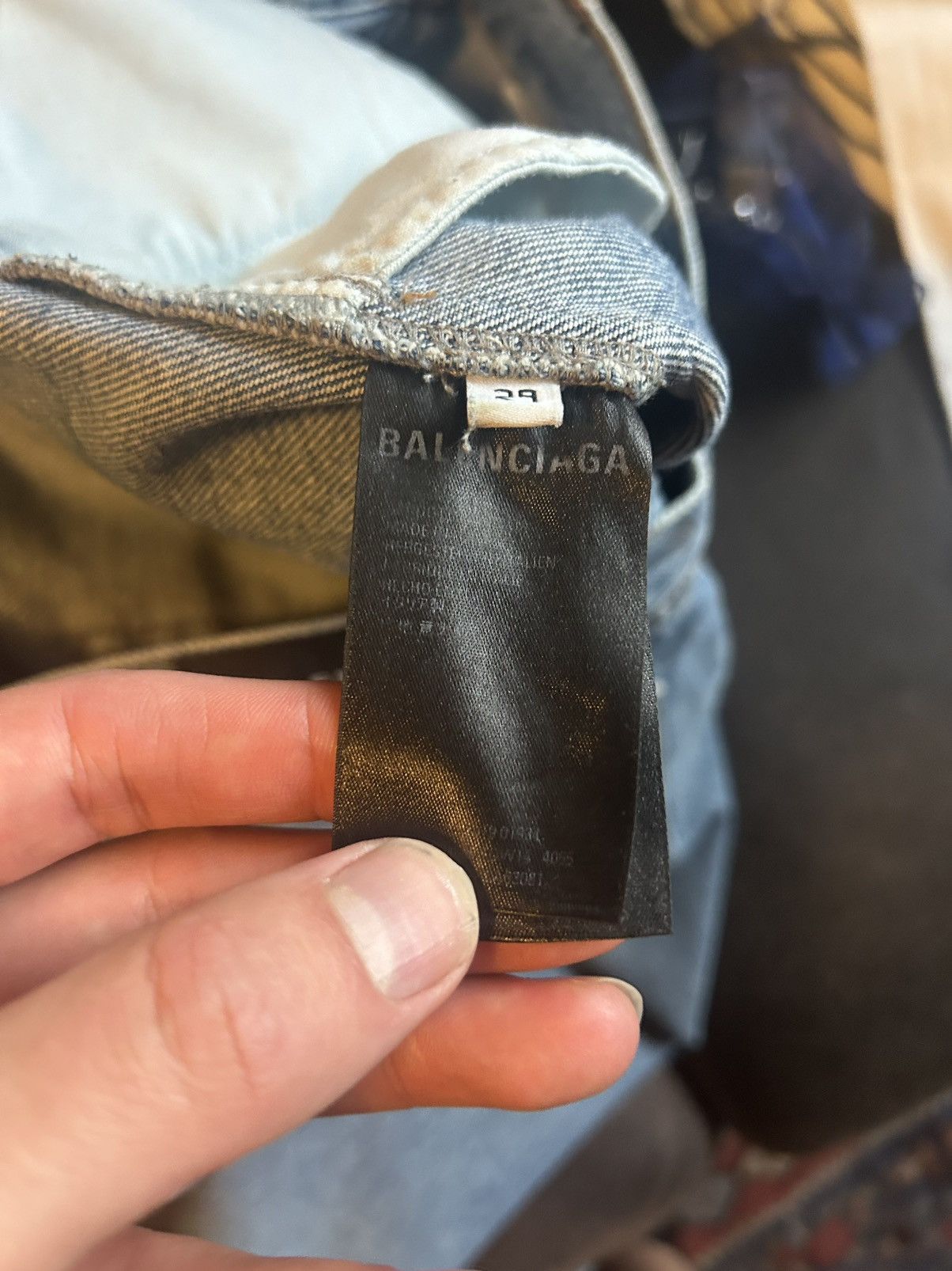 Balenciaga Balenciaga Straight-Leg Denim Jeans - Size 29 Size US 29 - 14 Thumbnail