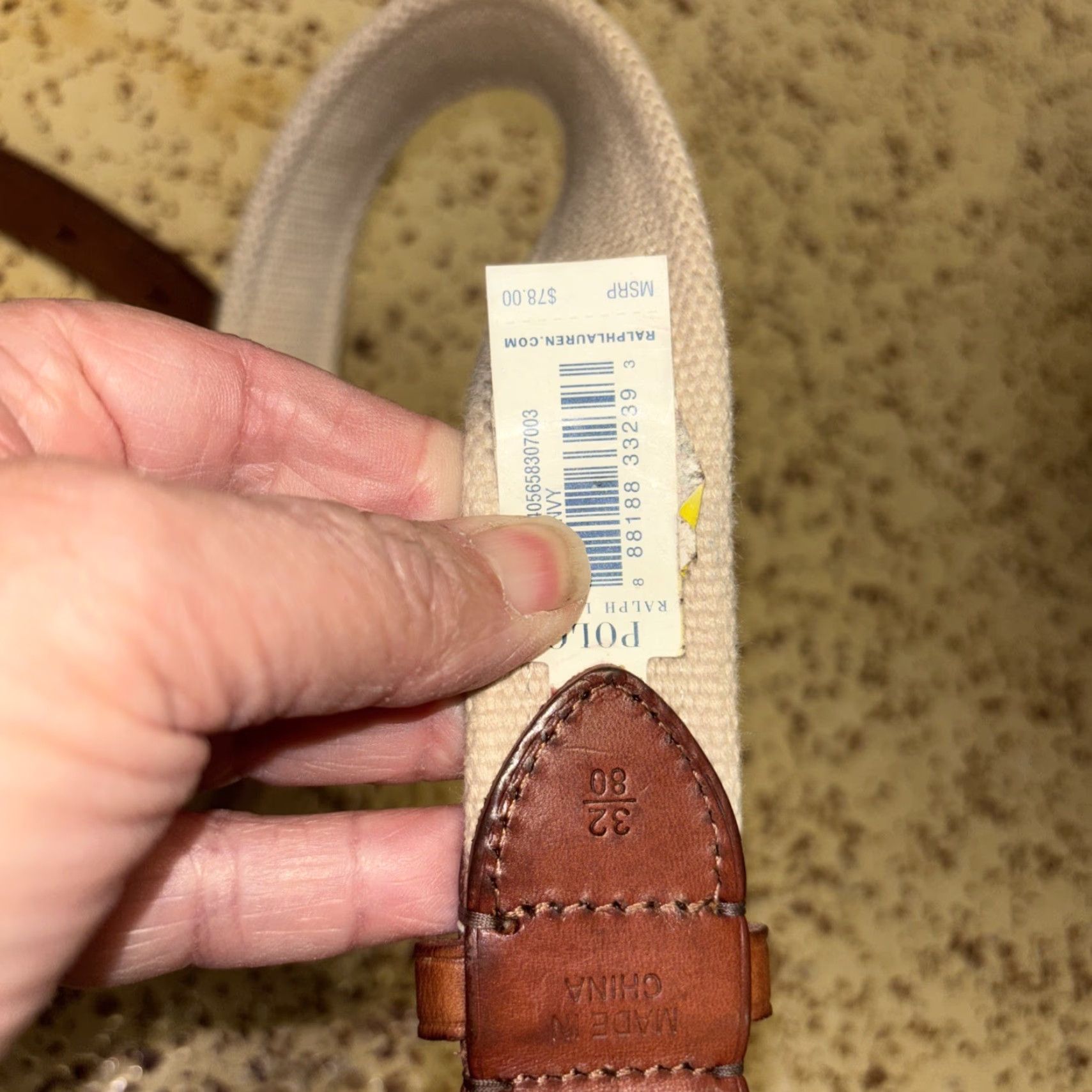 Polo Ralph Lauren Polo Ralph Lauren Belt Men 32 Nautical Blue Anchors Braided/Woven Regular Adjustable Buckle Logo Leather Brass Size US XS / EU 42 / 0 - 4 Thumbnail