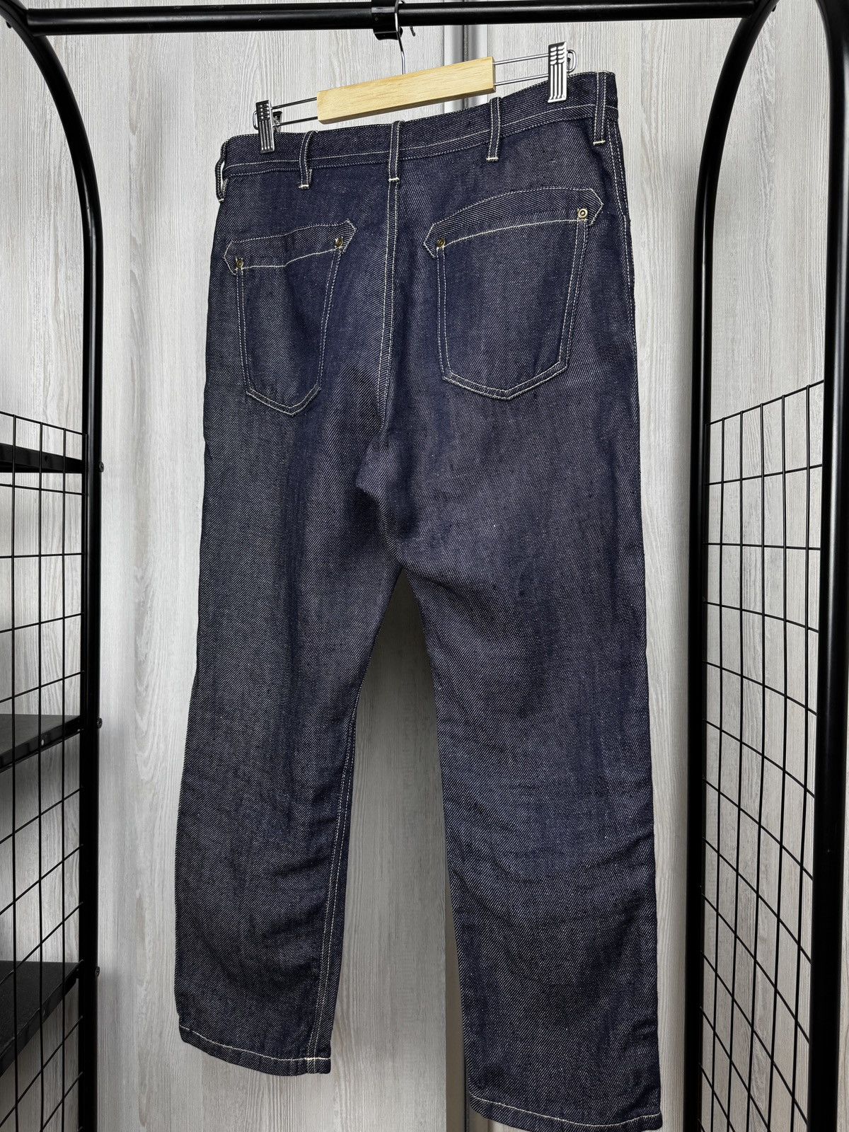 Vlas Blomme Vlas Blomme navy blue kortrijk linen size 1 Japan made jeans Size US 31 - 7 Thumbnail