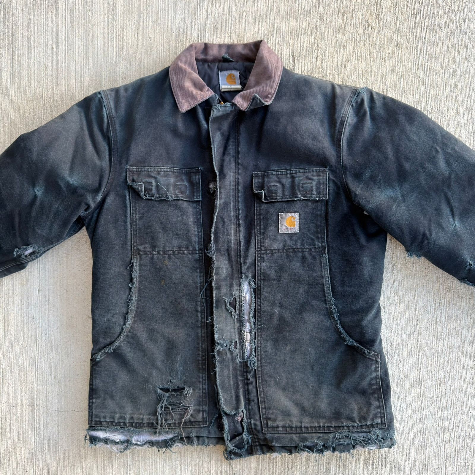 Carhartt × Vintage Carhartt C03 faded black arctic work wear jacket Size US M / EU 48-50 / 2 - 2 Thumbnail