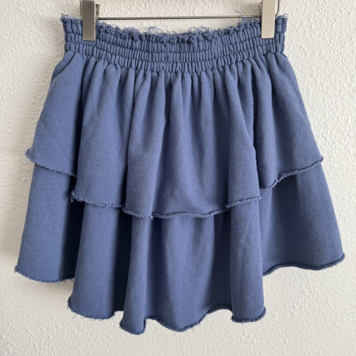 Other AERIE Blue Weekend Ruffle Smocked Tiered Sporty Mini Skirt Size 26" / US 2 / IT 38 - 7 Thumbnail