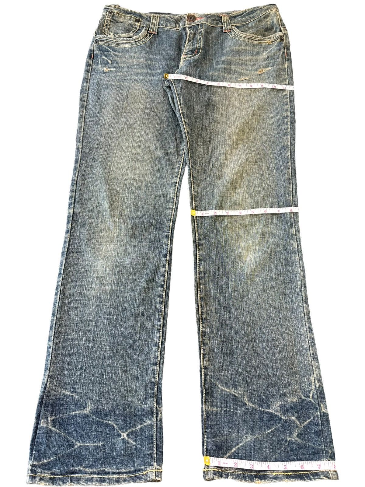 Japanese Brand Vintage Japanese Brand Mud Wash Distressed Tapered Jeans Size US 34 / EU 50 - 8 Thumbnail