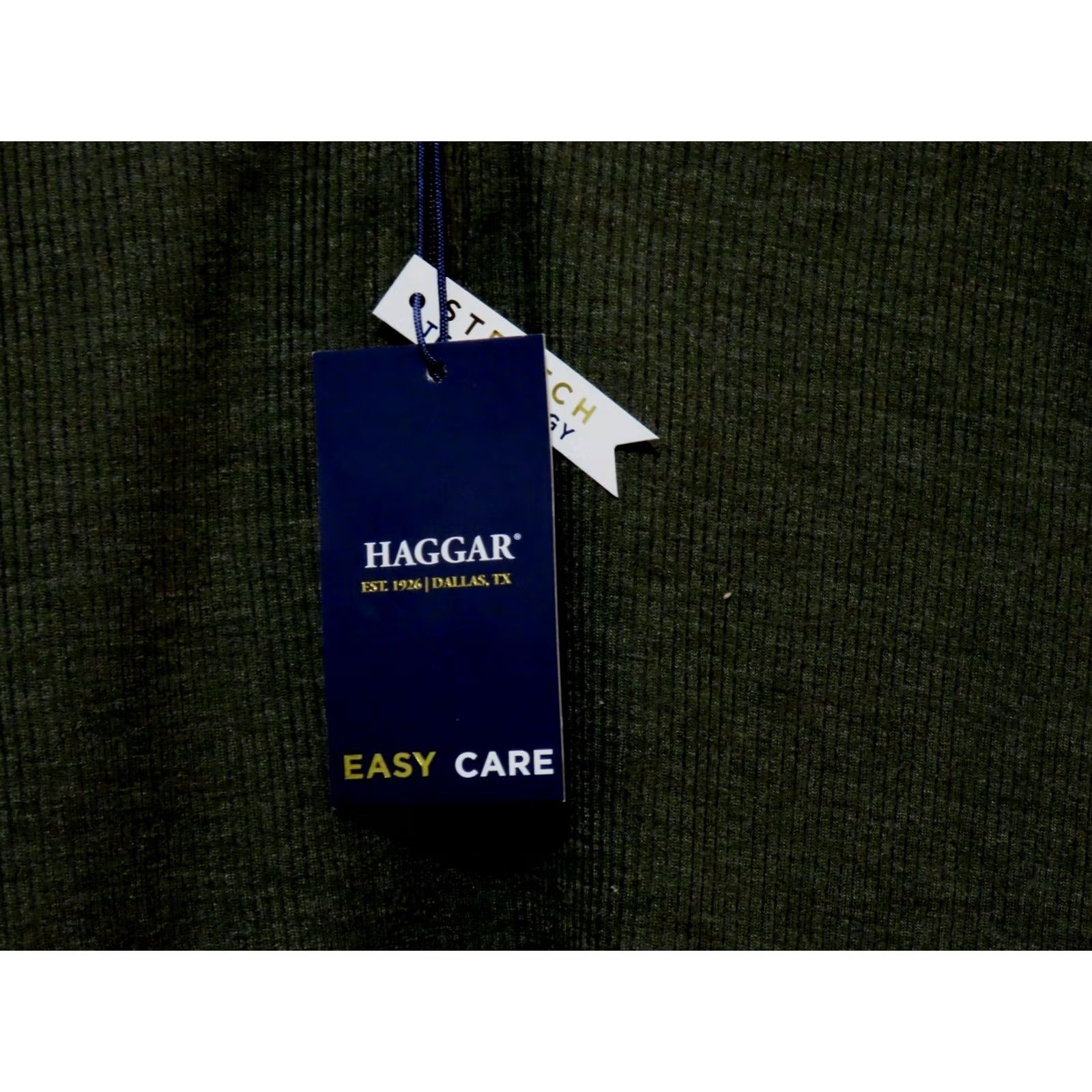 Haggar Haggar Polo Shirt XL Men Dark Green Knit 1/4 Zip Easy Care NWT Solid Rib Long Sleeve Casual Pullover Cotton Blend Ultra Soft Regular Fit Size US XL / EU 56 / 4 - 5 Thumbnail