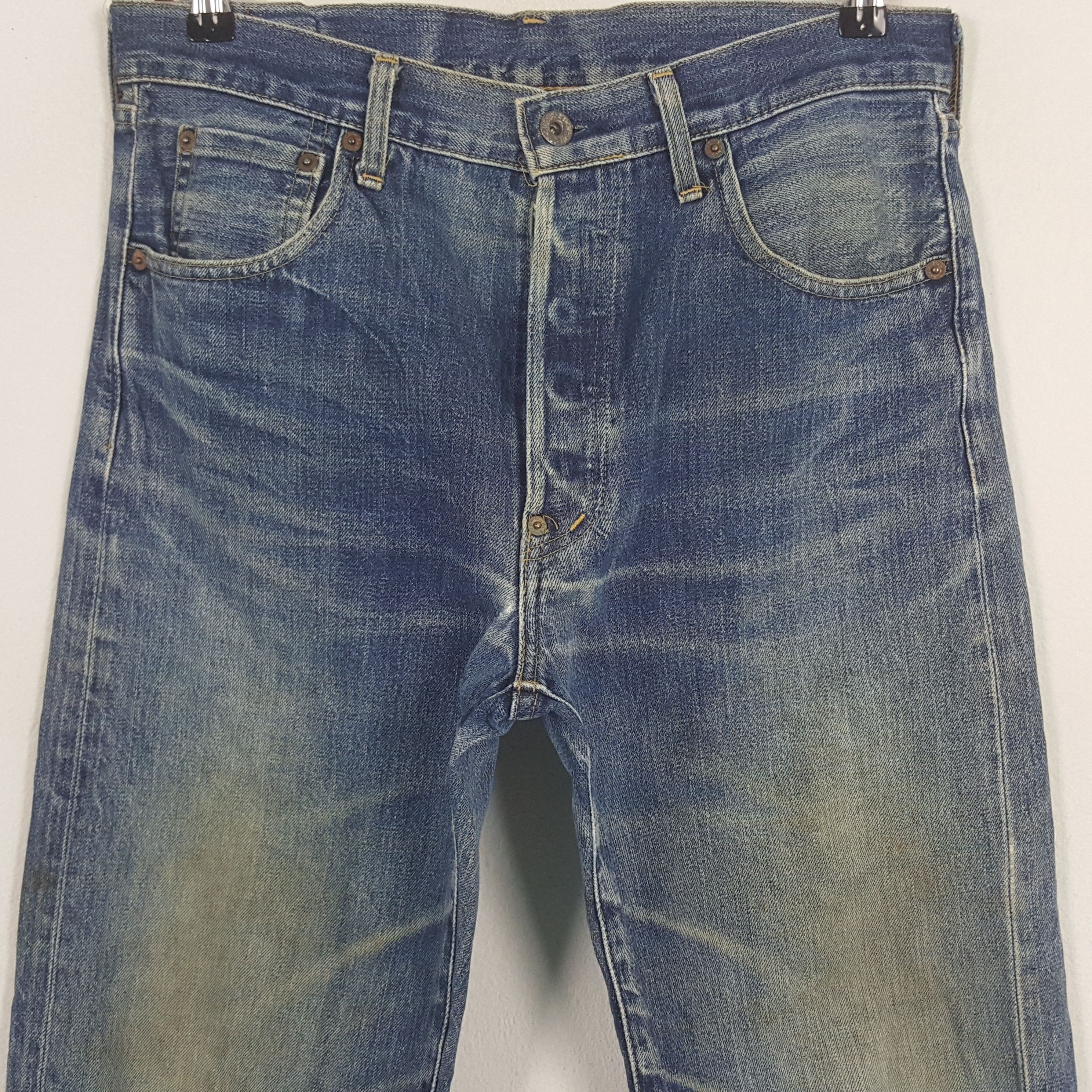 Levi's × Vintage Vintage Levi's Selvedge American Distressed Denim Jeans Size US 32 / EU 48 - 2 Thumbnail