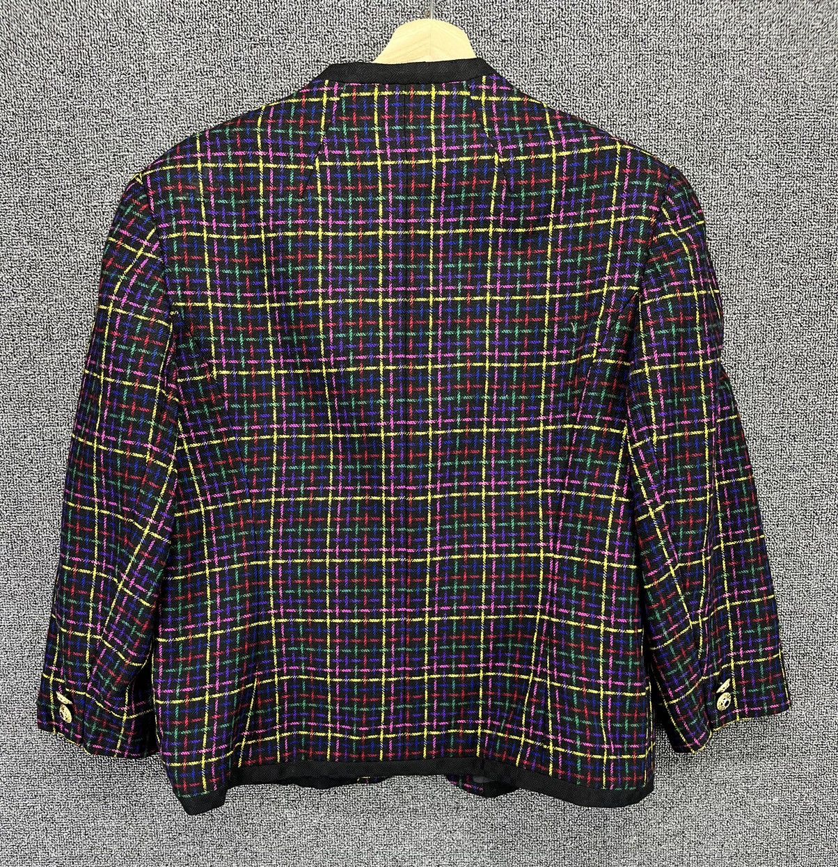 Hardy Amies Hardy Amies Shadow Plaid Checkered Cardigan Jacket Size M / US 6-8 / IT 42-44 - 10 Thumbnail