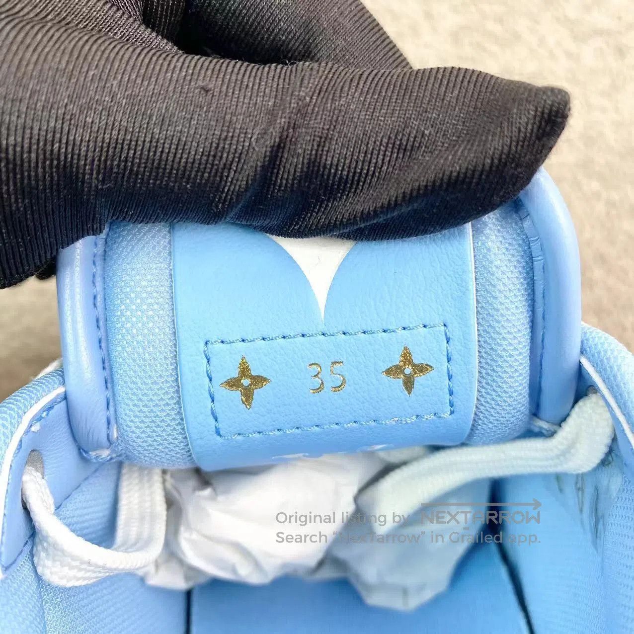 Louis Vuitton Louis Vuitton White and blue side logo board shoes| Size US 4.5 / IT 34.5 - 6 Thumbnail