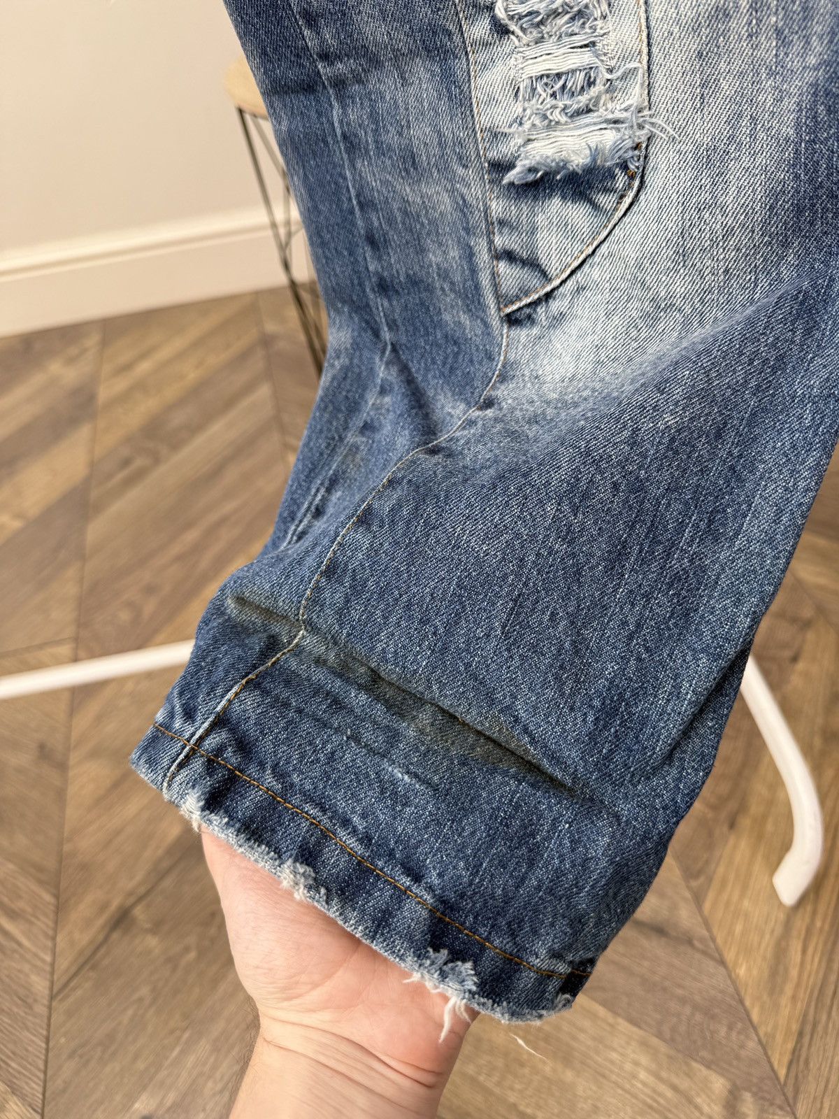 Other Vintage RAW Clothing Distressed Jeans Patchwork Streetwear Size US 34 / EU 50 - 12 Thumbnail