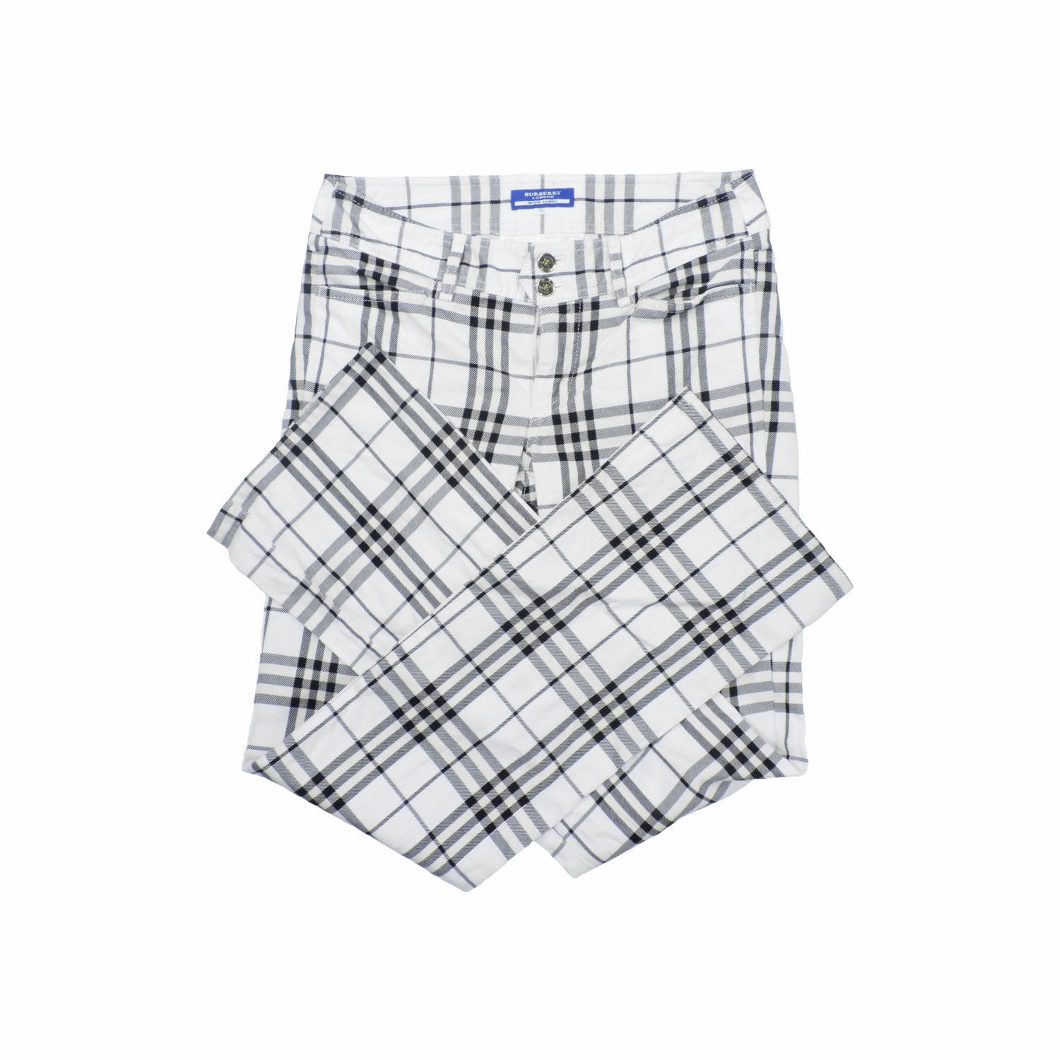 Burberry BURBERRY BLUE LABEL NOVA CHECK GREY WHITE LONG PANTS Size 25" / US 0 / IT 36 - 3 Thumbnail