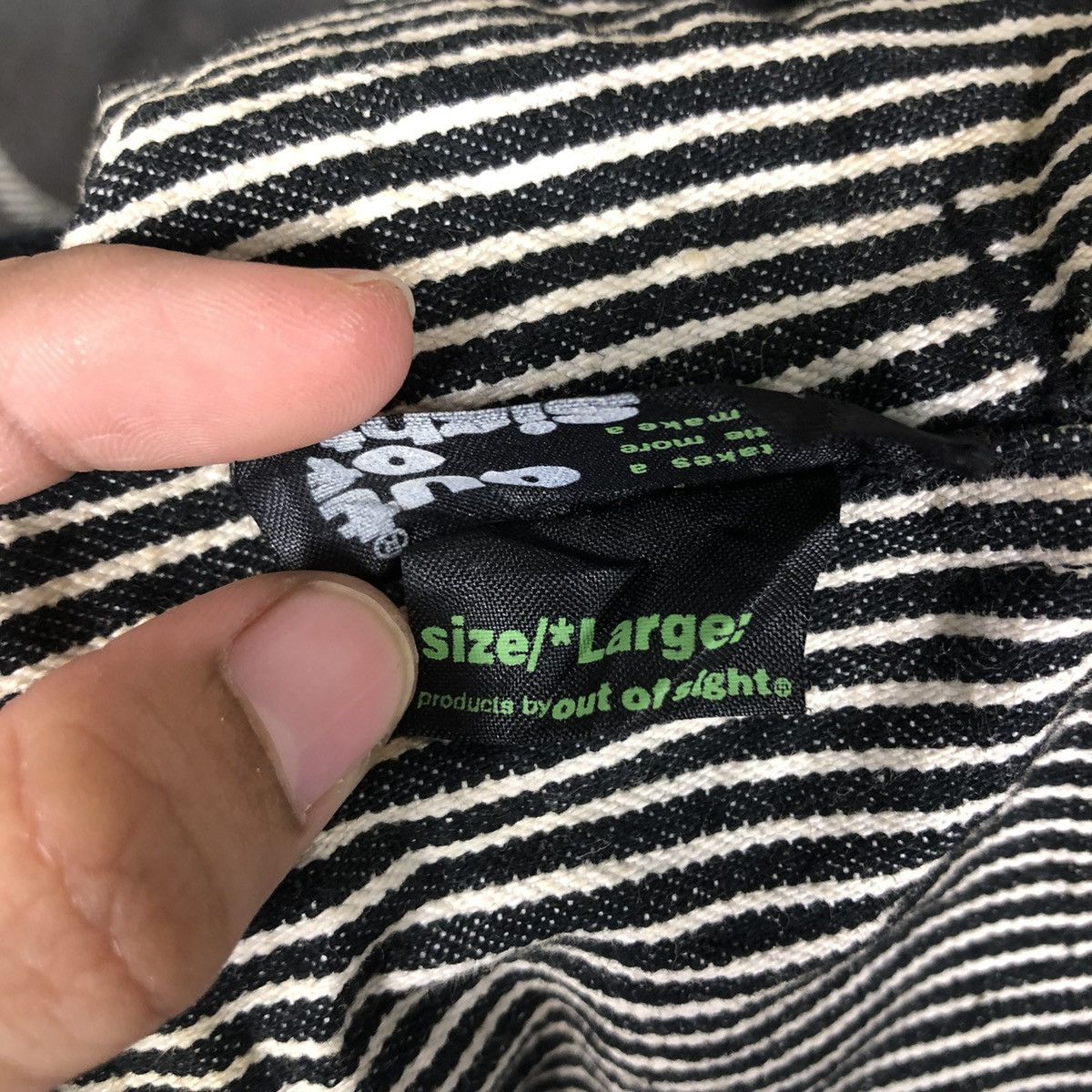 Japanese Brand × Vintage 📌VINTAGE BOMBER JACKET HICKORY OUT OF SIGHT ISSEY MIYAKE Size US M / EU 48-50 / 2 - 23 Thumbnail