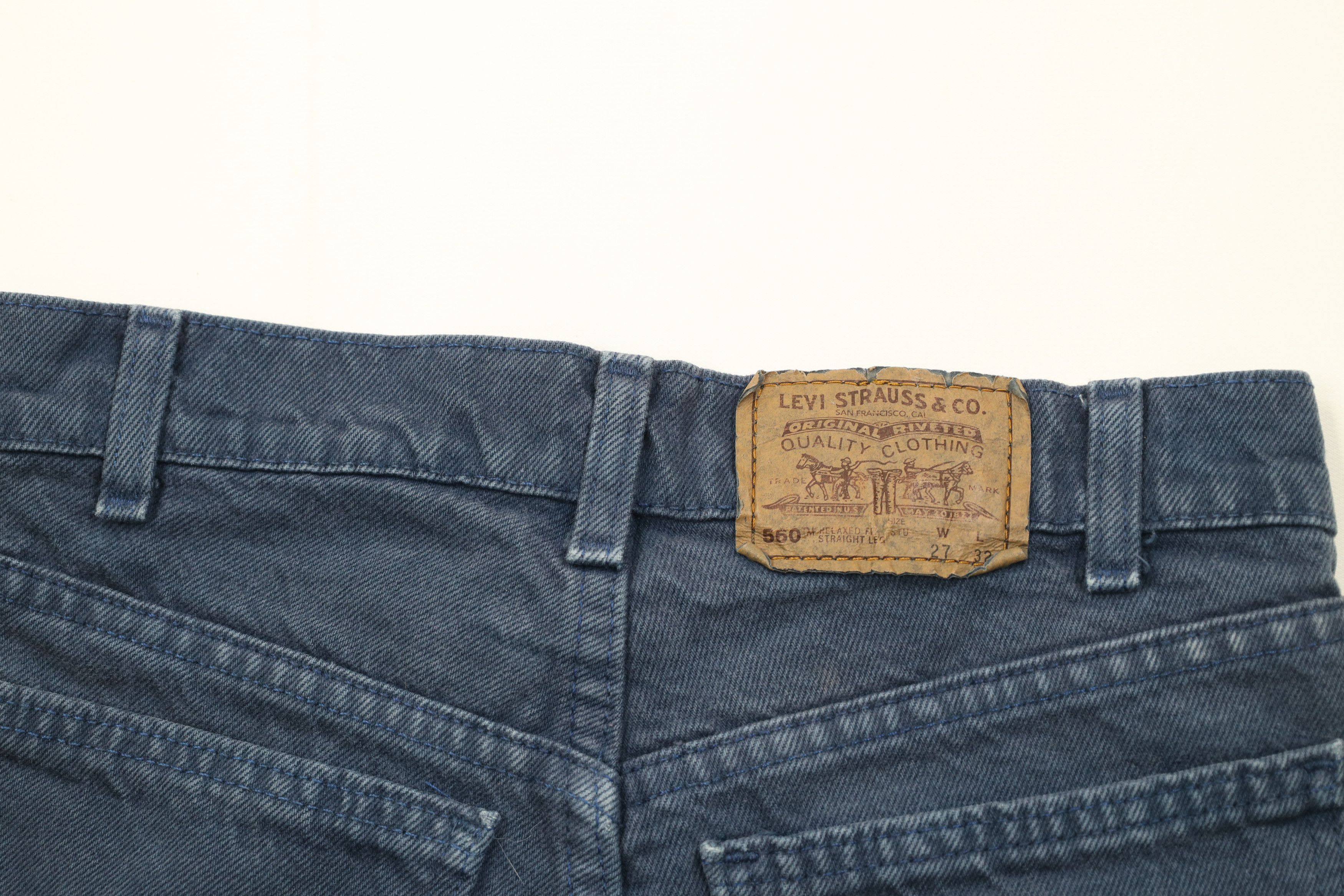 Levi's Vintage 90s Levis 560 Orange Tab Cut Off Denim Shorts USA Size 27" / US 4 / IT 40 - 8 Thumbnail