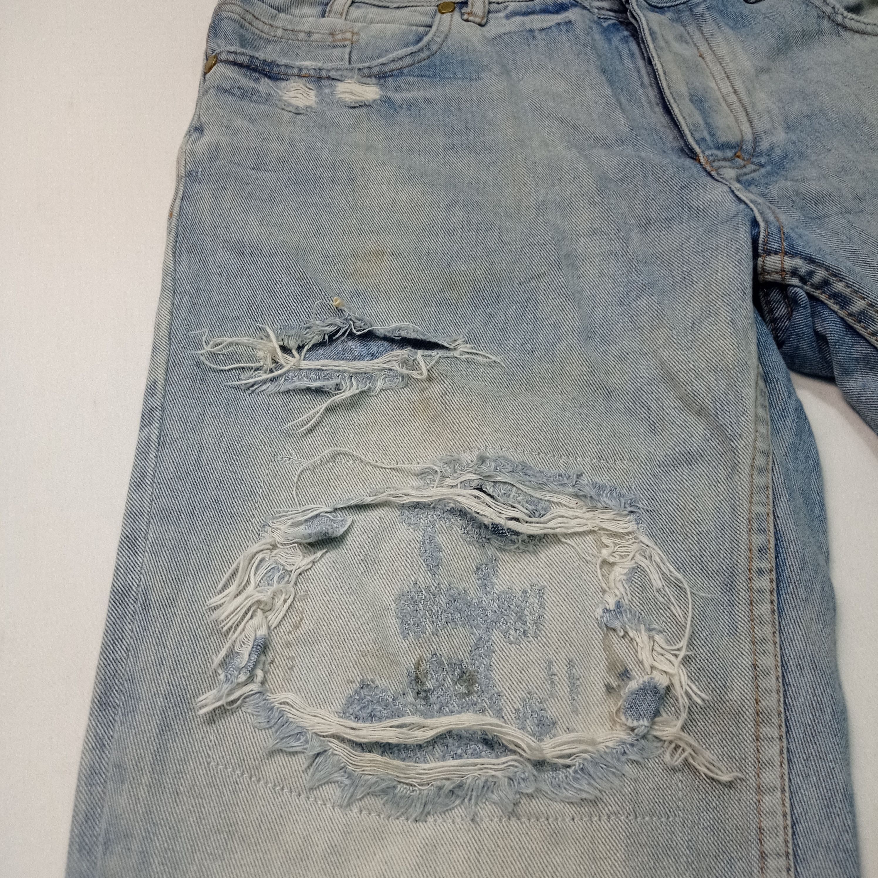 Zara 🔥Zara Faded Distressed Jeans Pants Size US 31 - 8 Thumbnail
