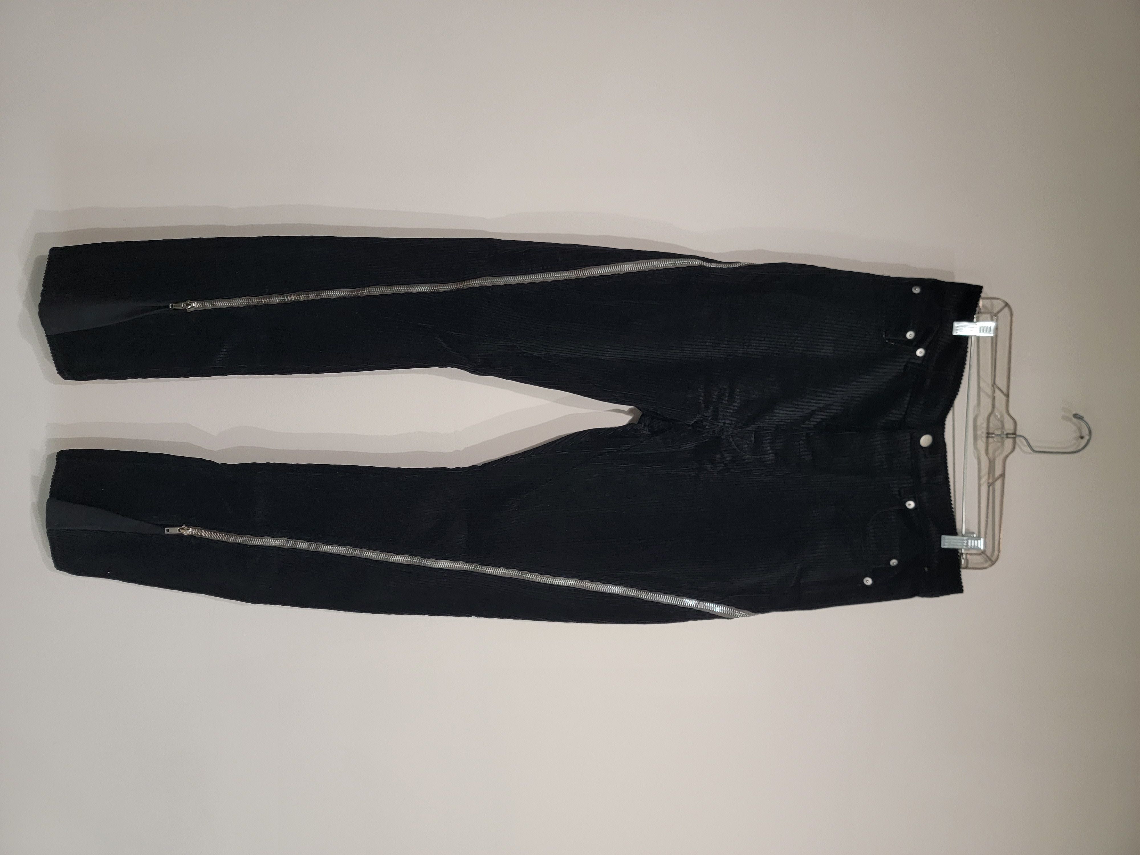 image of Rick Owens Mainline Bolan Banana Pants In Black Corduroy, Men's (Size 32)