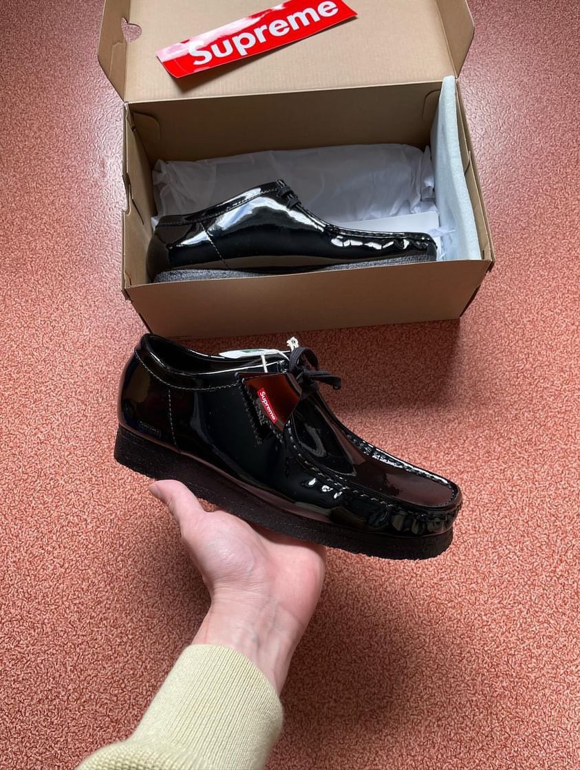 Supreme Clarks Patent Leather Wallabee
