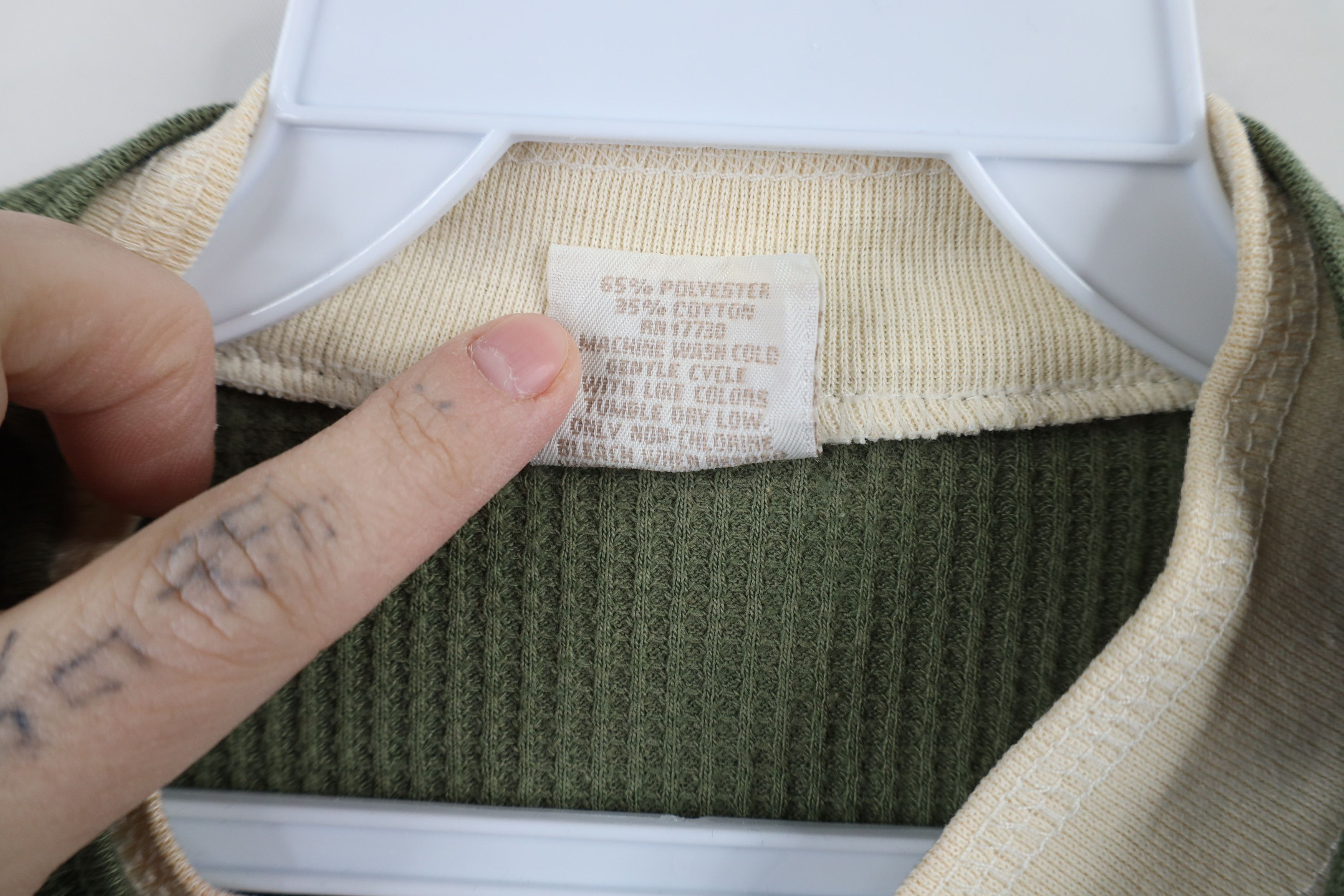 Vintage Vintage 90s Streetwear Layered Thermal Waffle Knit T-Shirt Size M / US 6-8 / IT 42-44 - 7 Thumbnail