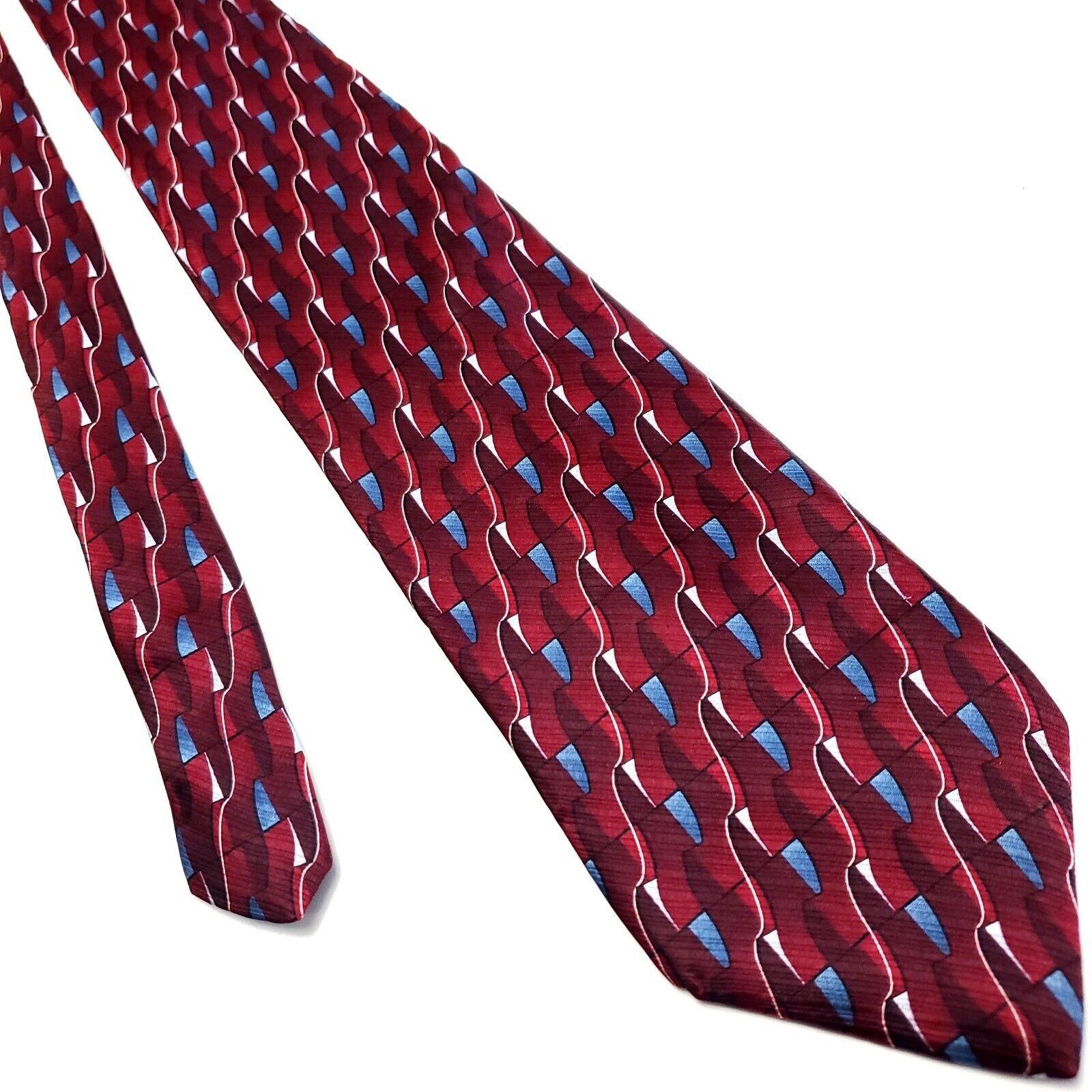 Arrow Arrow Red Silk Tie Woven Geometric Size ONE SIZE - 1 Thumbnail