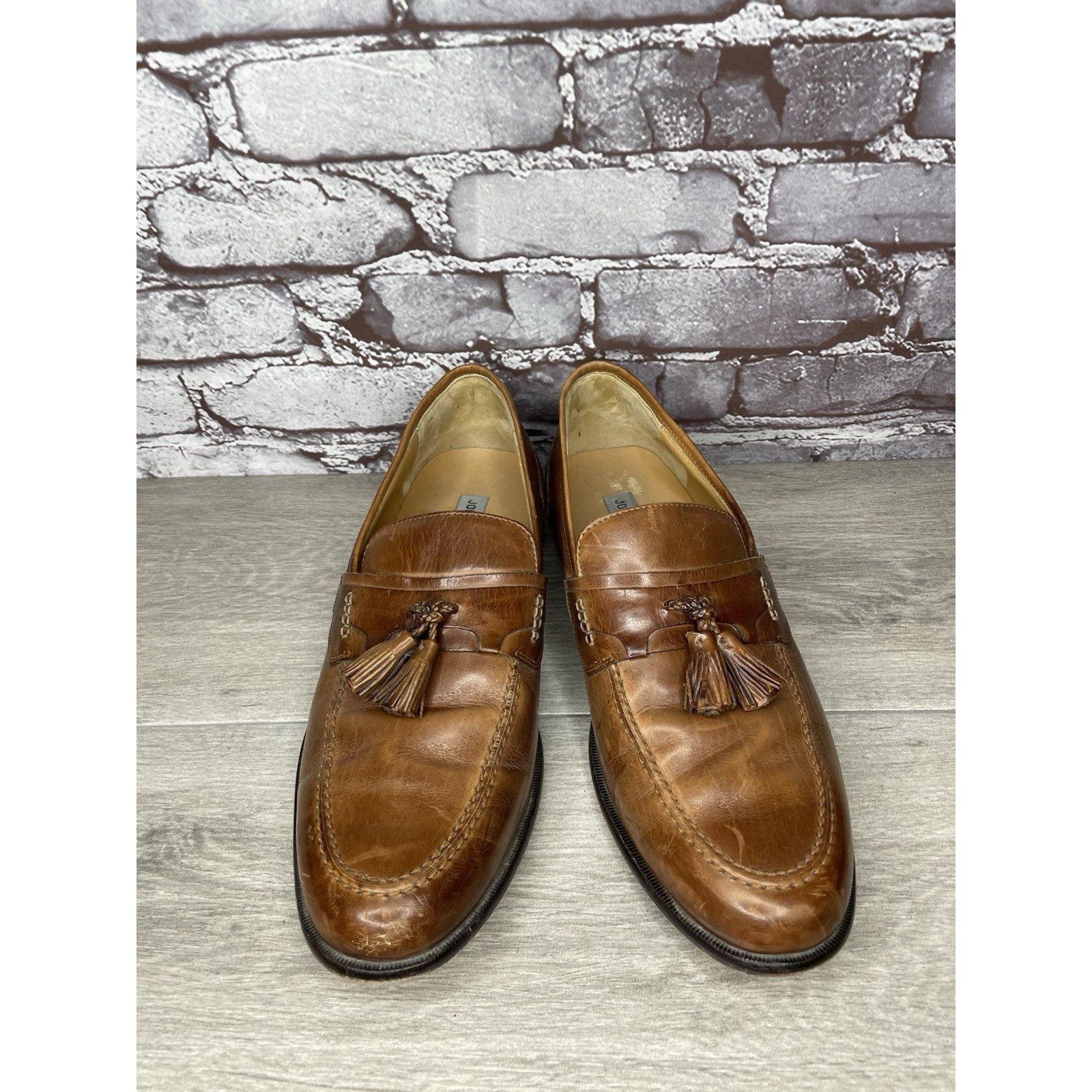 Johnston & Murphy Johnston & Murphy Brown Leather Tassel Loafers Dress Shoes M Size US 11.5 / EU 44-45 - 13 Thumbnail