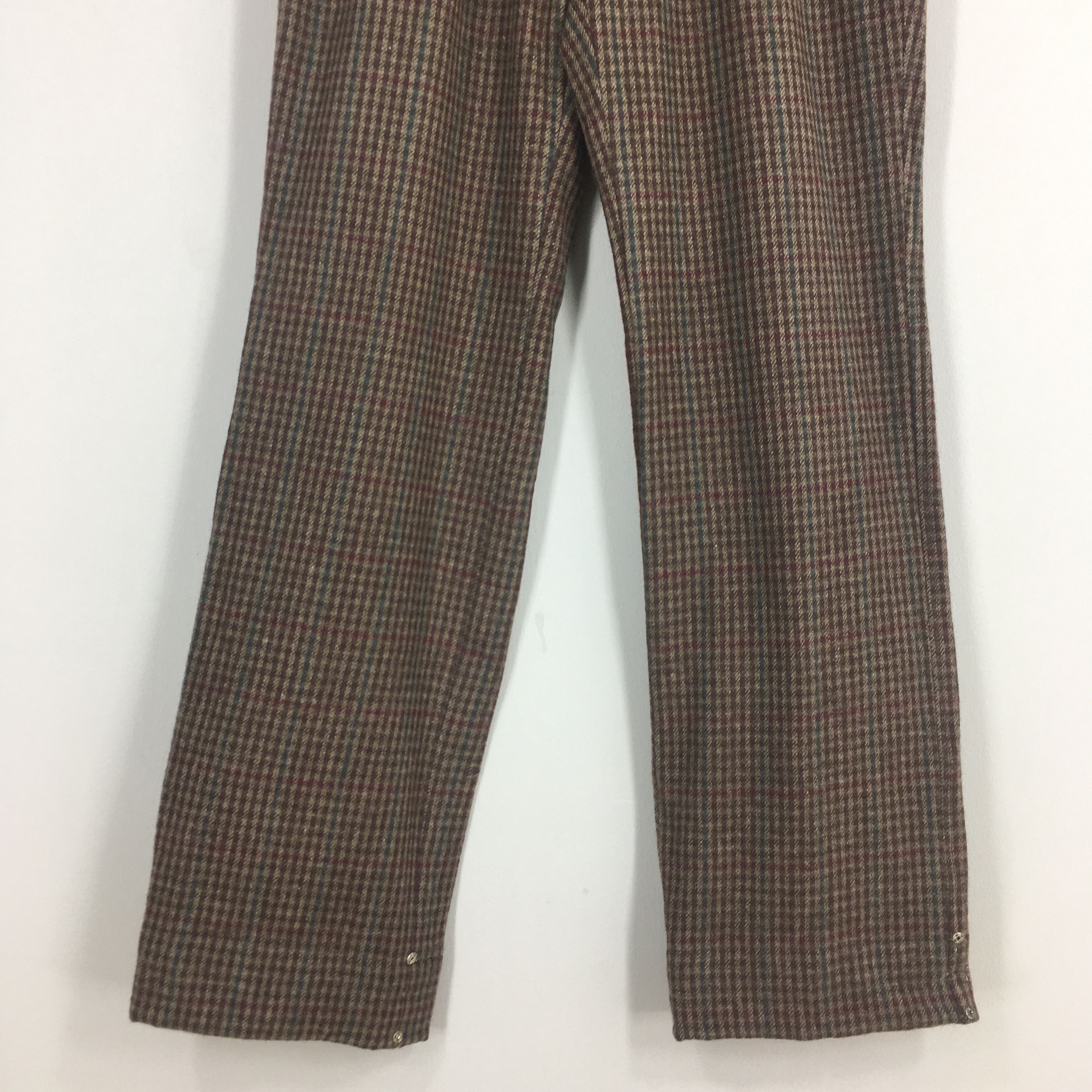 Polo Ralph Lauren Size 27x31 90s Polo Ralph Lauren Wool Checked Pants S1238 Size 27" / US 4 / IT 40 - 3 Thumbnail