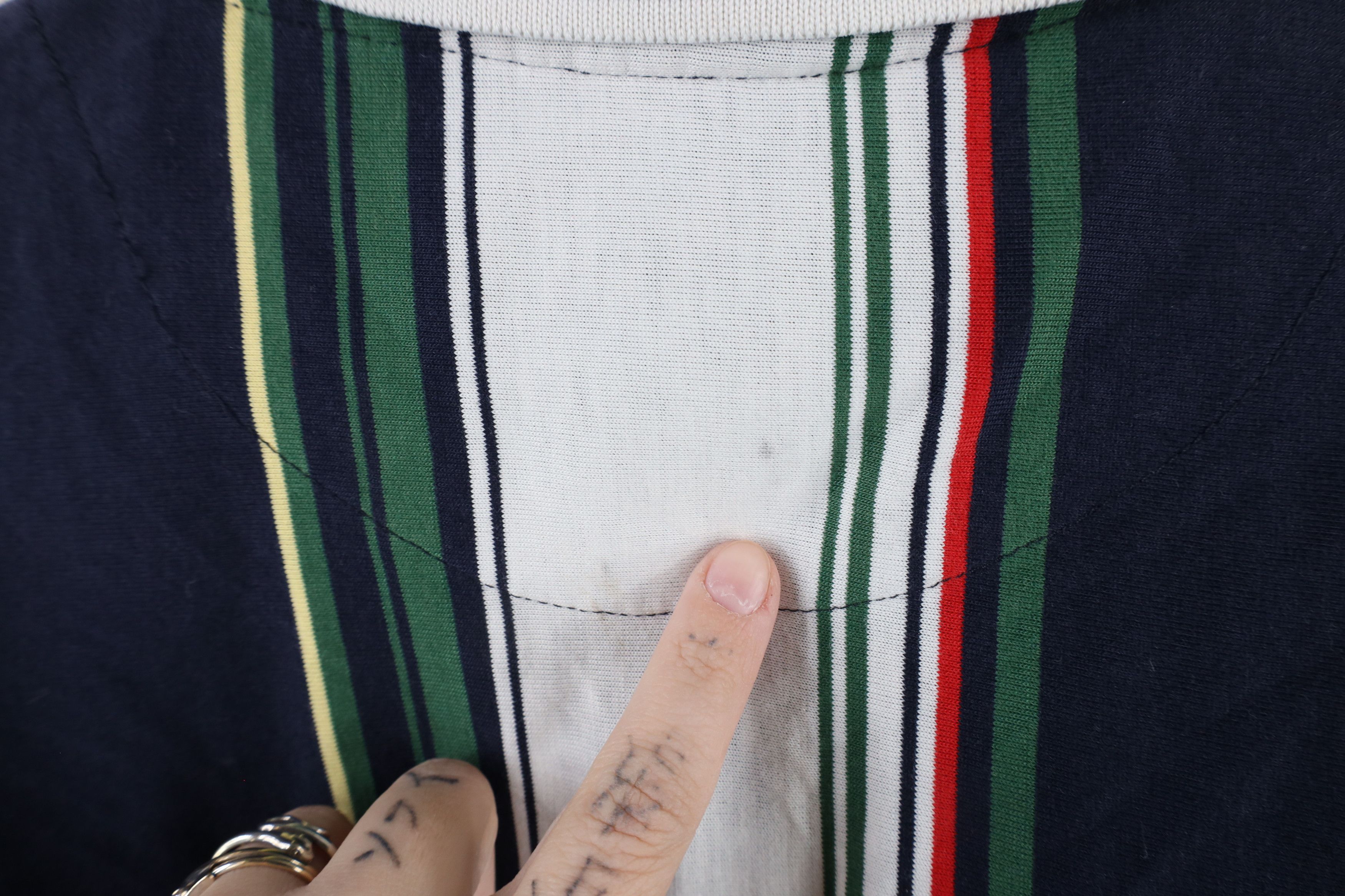Vintage Vintage 90s Streetwear Rainbow Striped Collared Polo Shirt Size US XXL / EU 58 / 5 - 11 Thumbnail