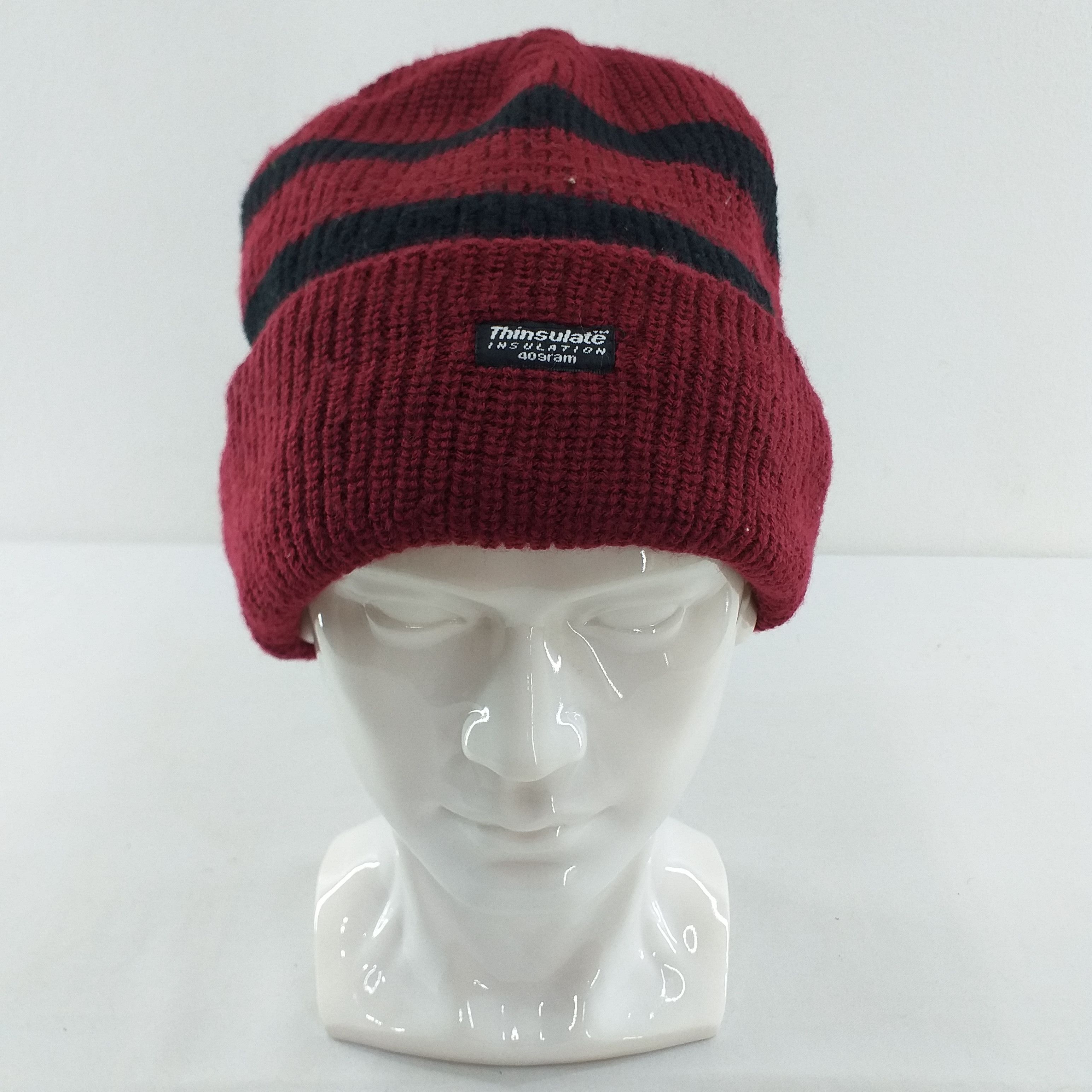 Japanese Brand Thinsulate Insulation 40g Stripes Snow Cap Hat Beanie -BN103 Size ONE SIZE - 1 Thumbnail