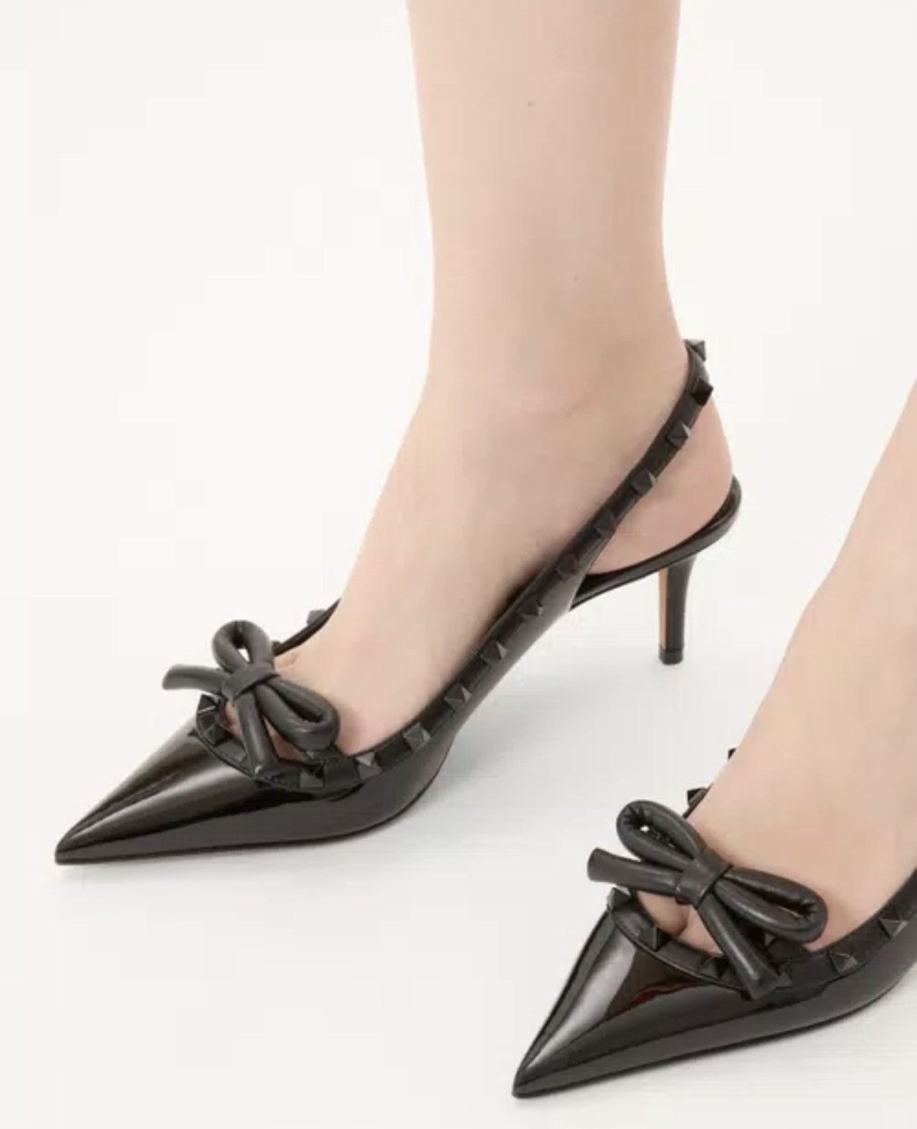 Valentino Valentino Garavani Rockstud Bow Slingback Pumps size 35 Size US 5 / IT 35 - 3 Thumbnail