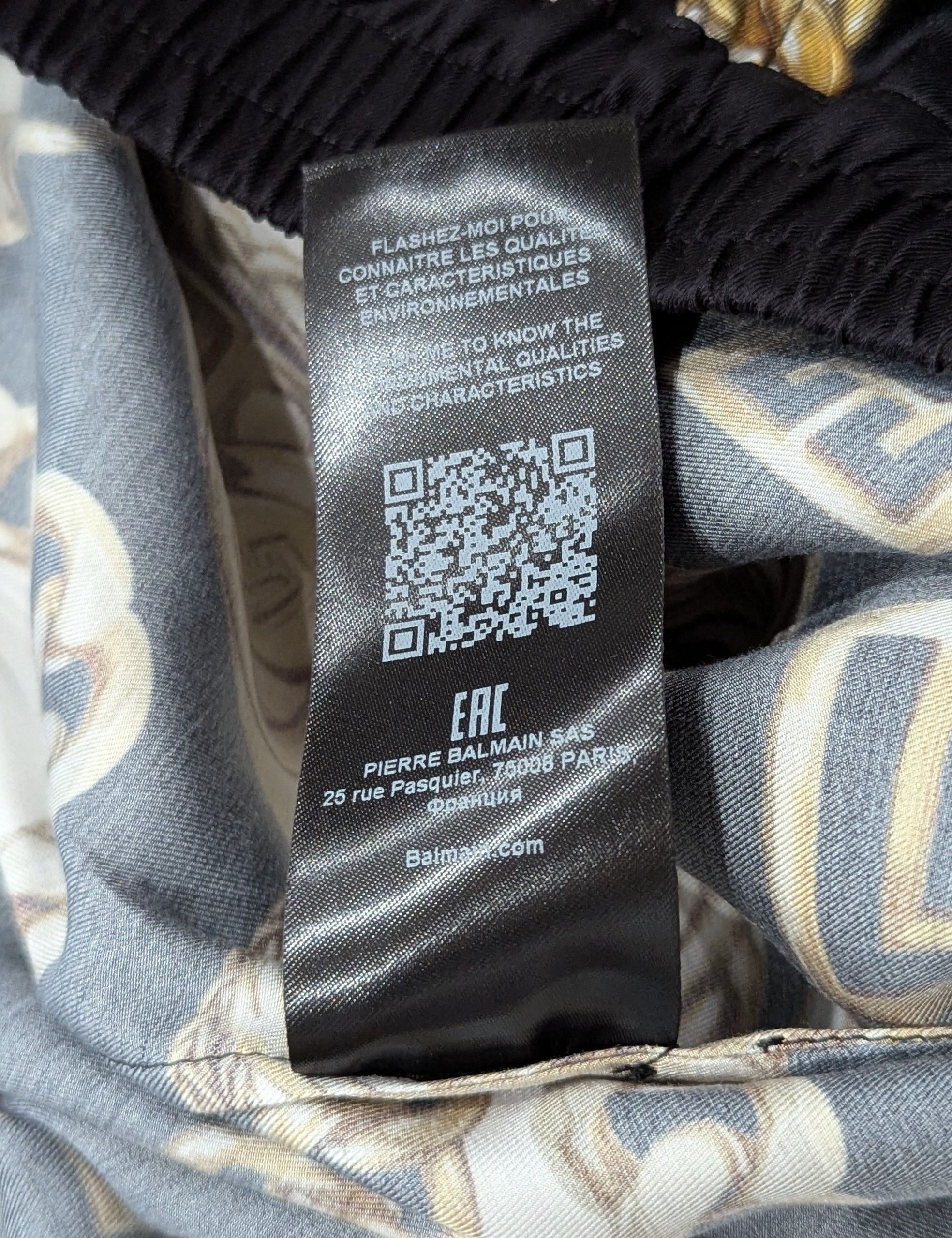 Balmain BALMAIN Foulard Print Viscose Shorts Black/Gold Medium Size US 32 / EU 48 - 6 Thumbnail