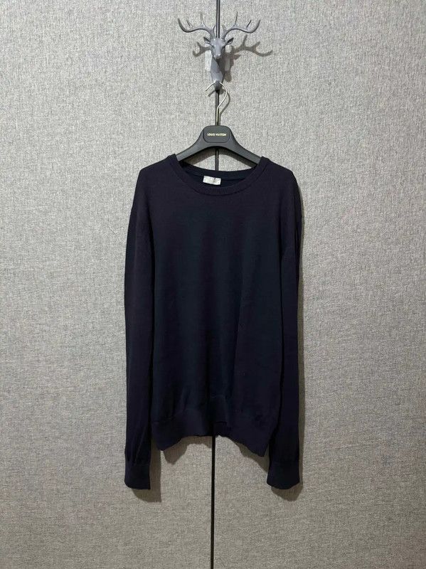 Dior Dior Navy Wool Logo Pullover Sweater 0089 Size US XXL / EU 58 / 5 - 1 Thumbnail