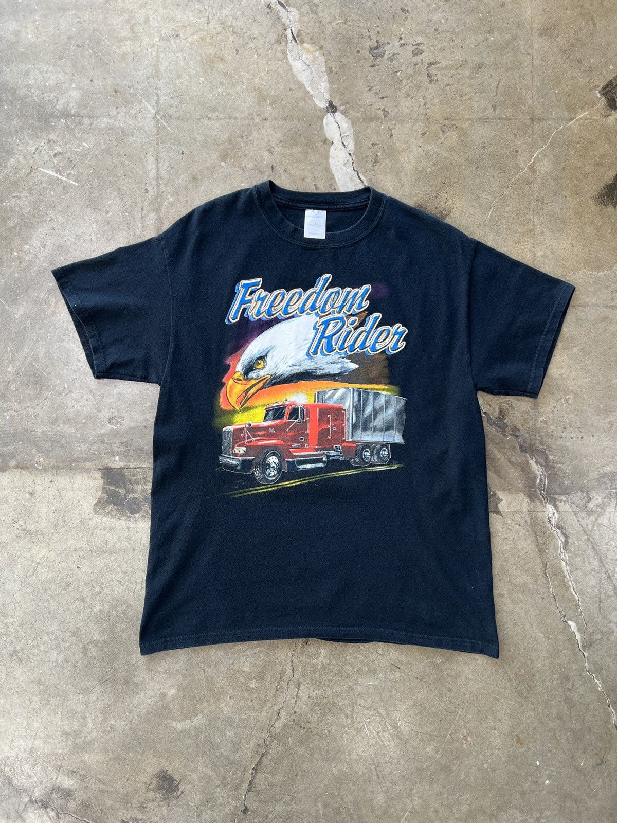 Vintage Vintage Freedom Ride American Eagle Trucker Tee Large Size US L / EU 52-54 / 3 - 2 Thumbnail