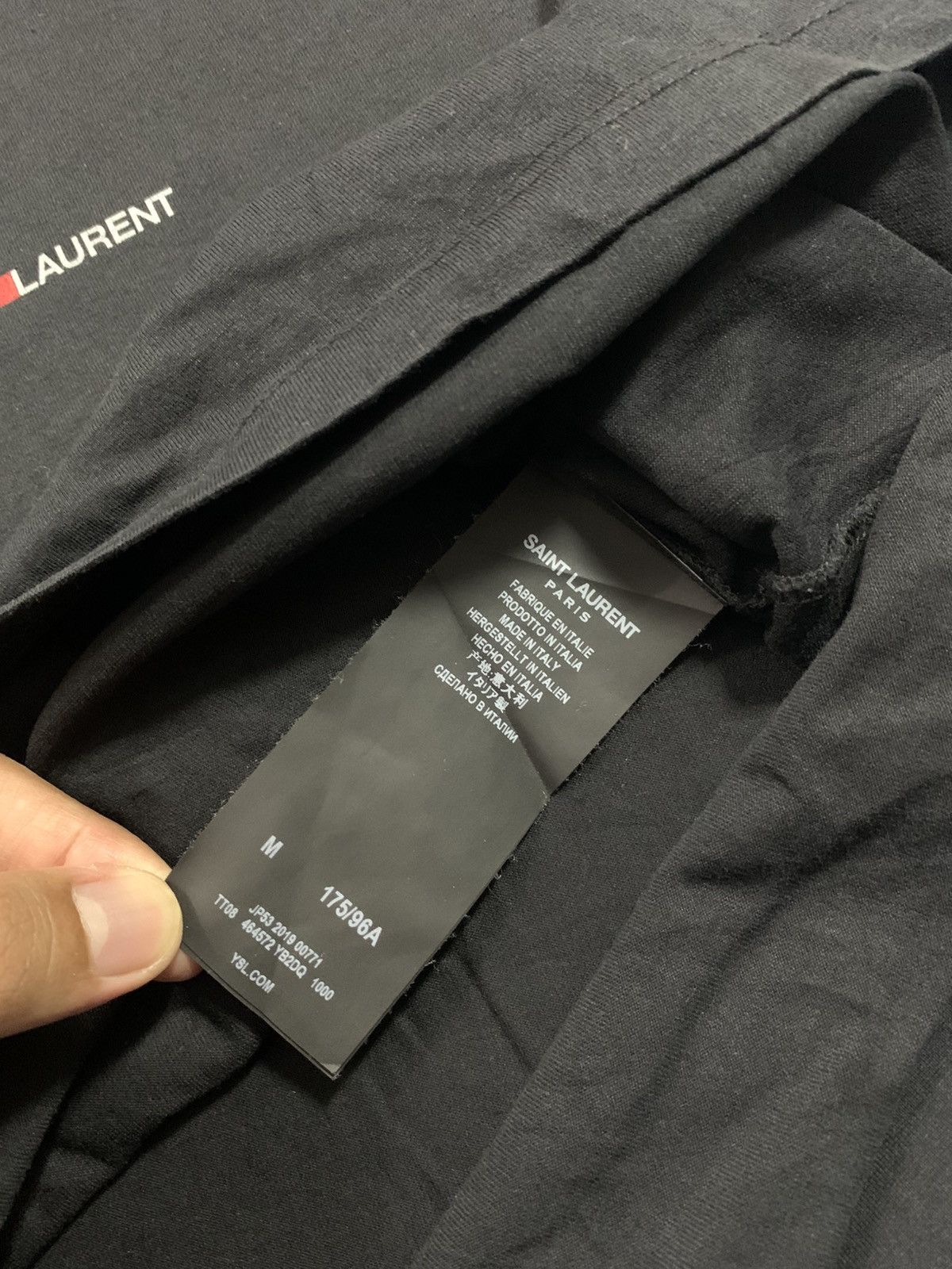 Saint Laurent Paris Saint Laurent Rive Gauche Logo Tshirt Size US M / EU 48-50 / 2 - 4 Thumbnail
